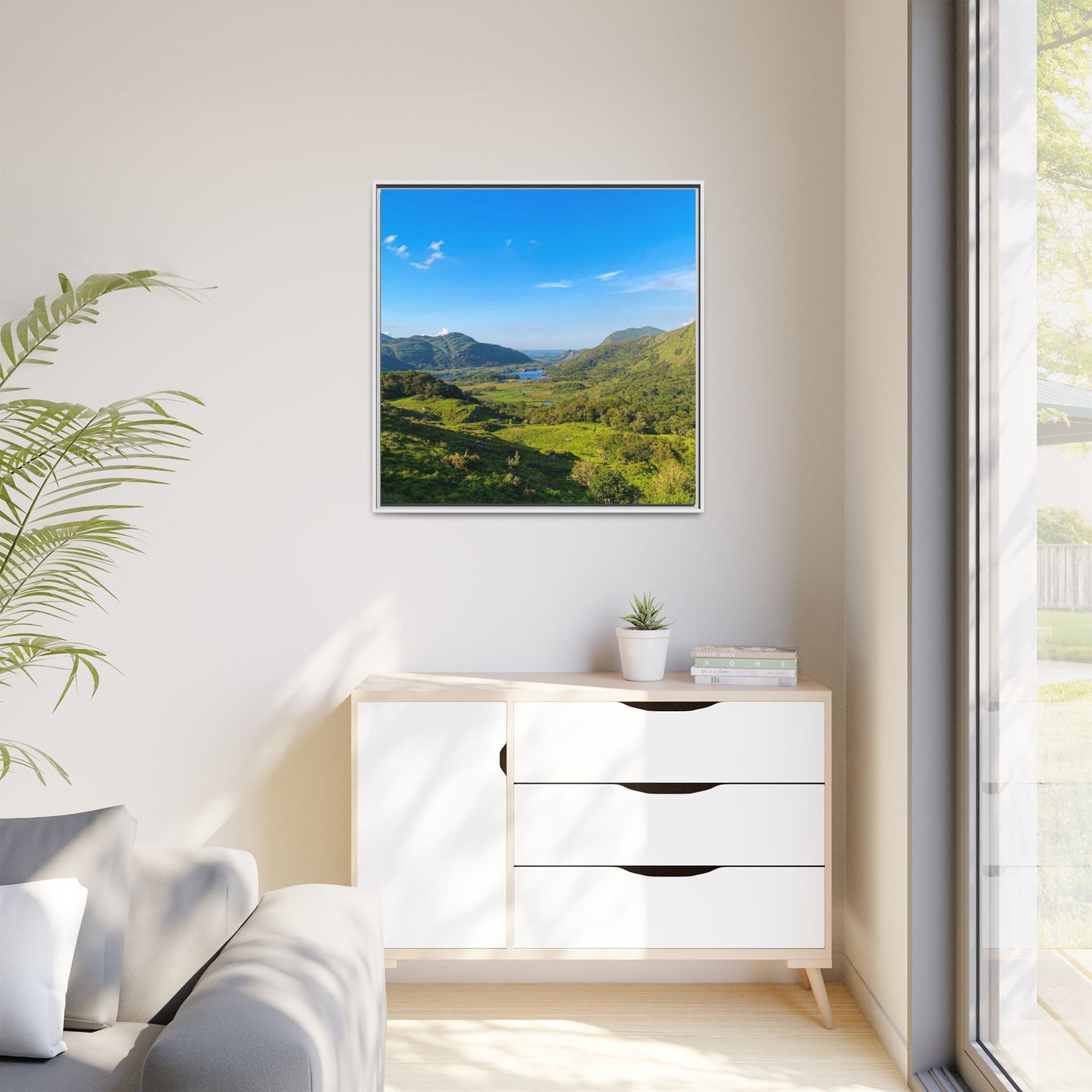 Beautiful Ladies View Matte Canvas, Framed (Multi-color)