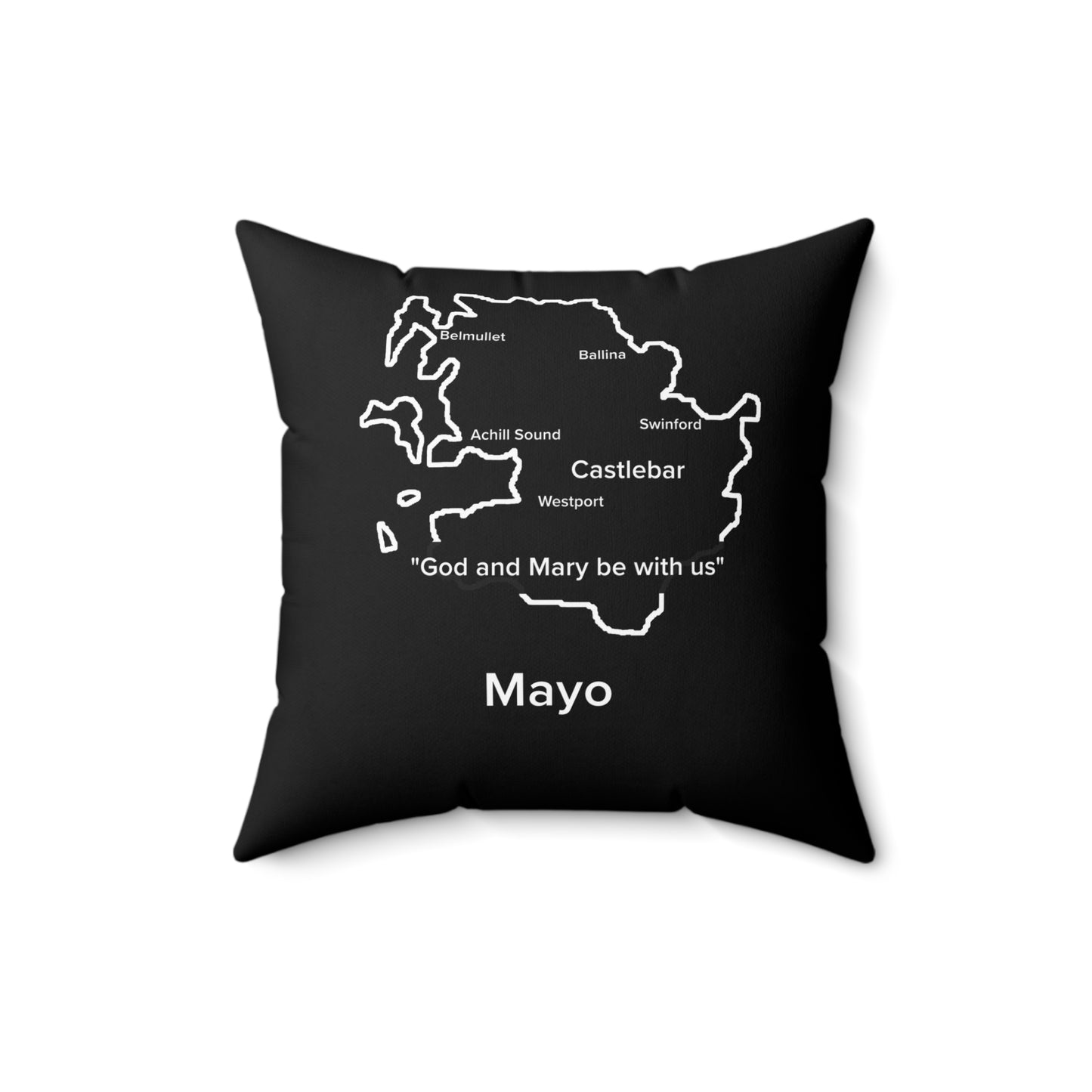 Mayo Spun Polyester Square Pillow Black Edition 2 Sizes