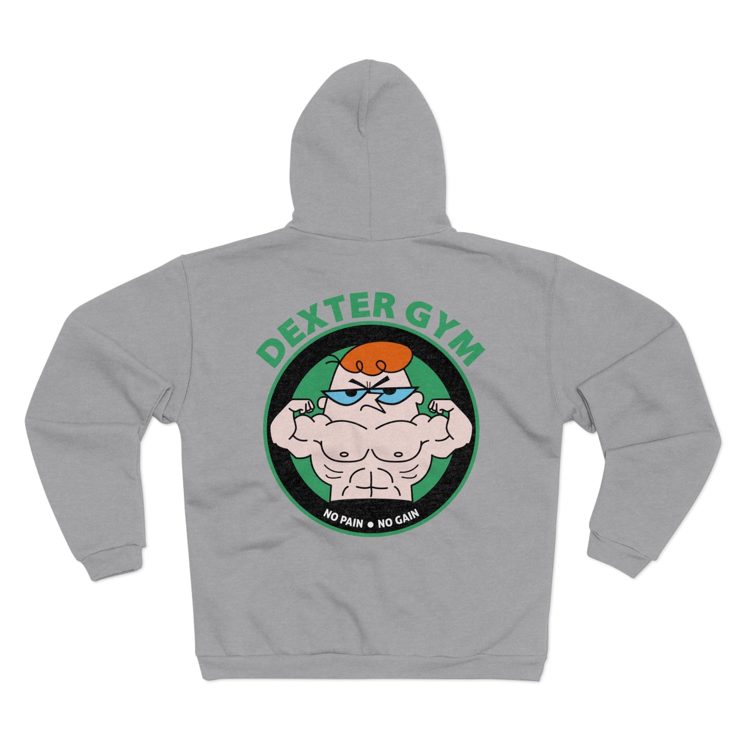 Dexter Gym Unisex Hooded Zip Sweatshirt - No Pain No Gain Design