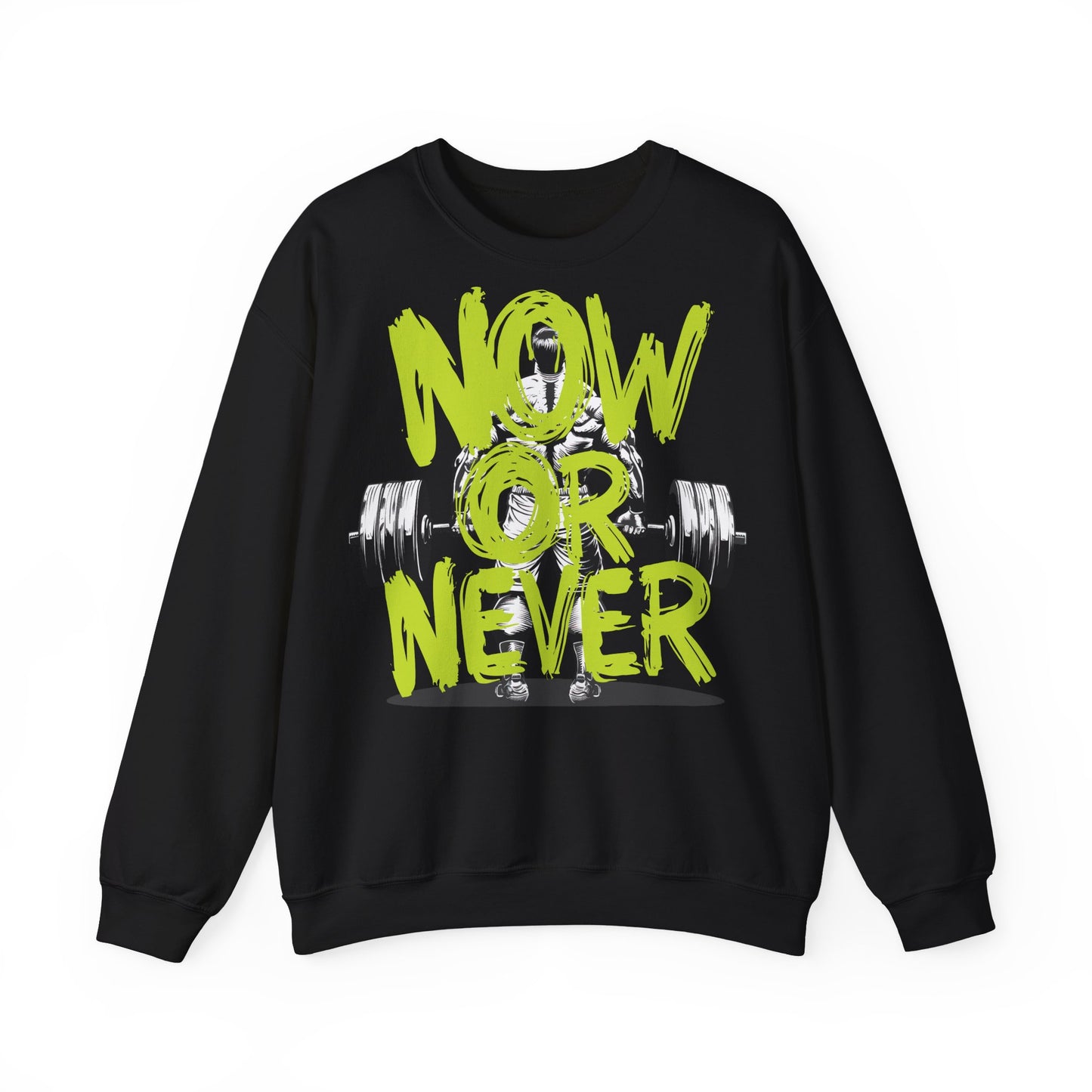 Now or Never Unisex Heavy Blend™ Crewneck Sweatshirtt - Motivational Fitness Wear