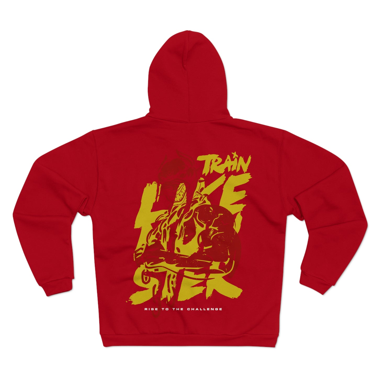 "Train Like a Beast" Unisex Hooded Zip Sweatshirt - Motivational Gym Apparel