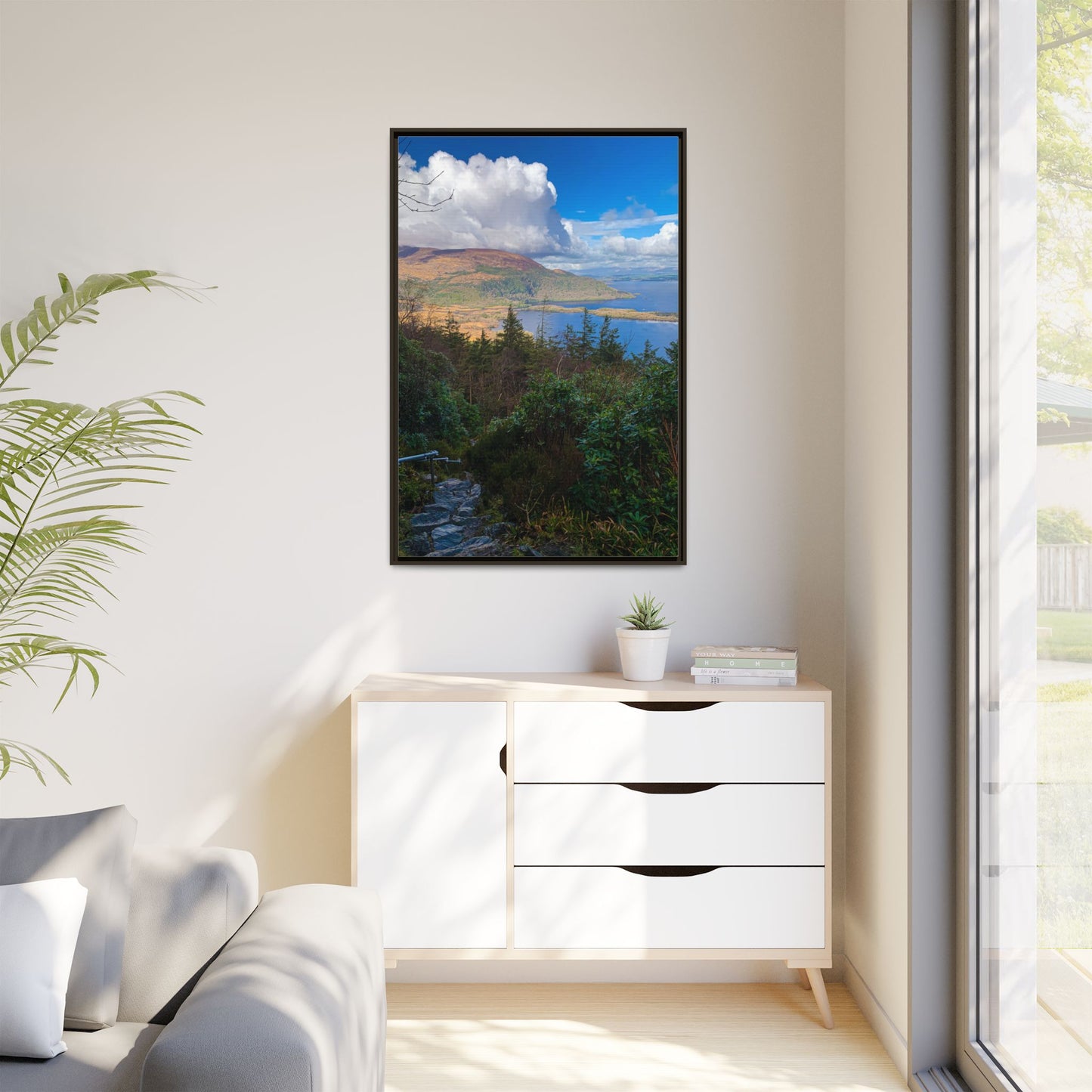Torc Trail Stairs Matte Canvas, Framed (Multi-color)