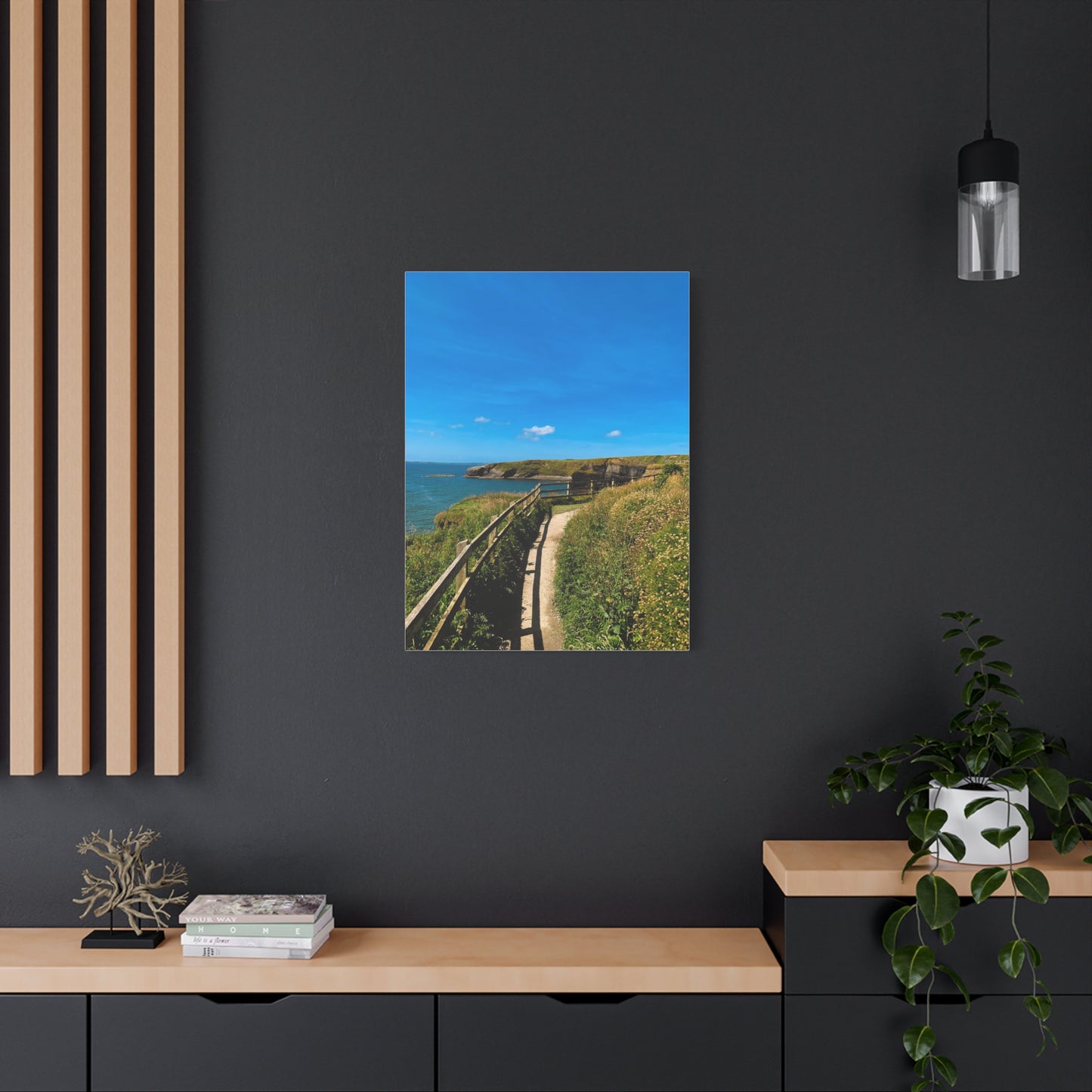 Sunny Walk In Ballybunion Matte Canvas, Stretched, 1.25"