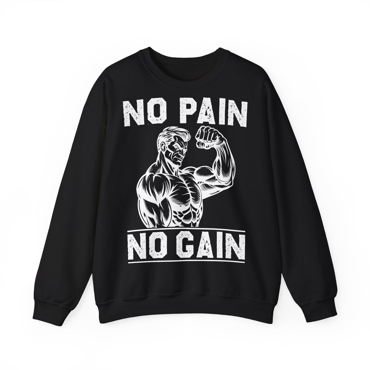 Unisex Heavy Blend™ Crewneck Sweatshirt - No Pain No Gain Graphic Sweatshirt for Fitness Enthusiasts