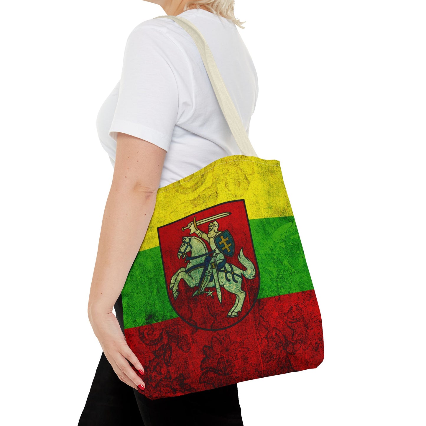 Vintage Lithuanian Crest Tote Bag - Perfect for Festivals, Travel, and Daily Use