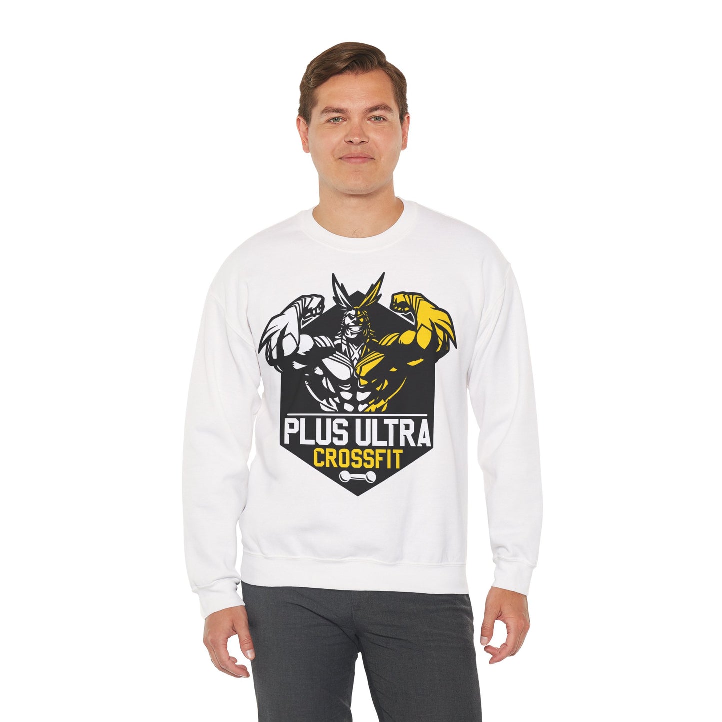 Unisex CrossFit Crewneck Sweatshirt - Plus Ultra Gym Apparel White