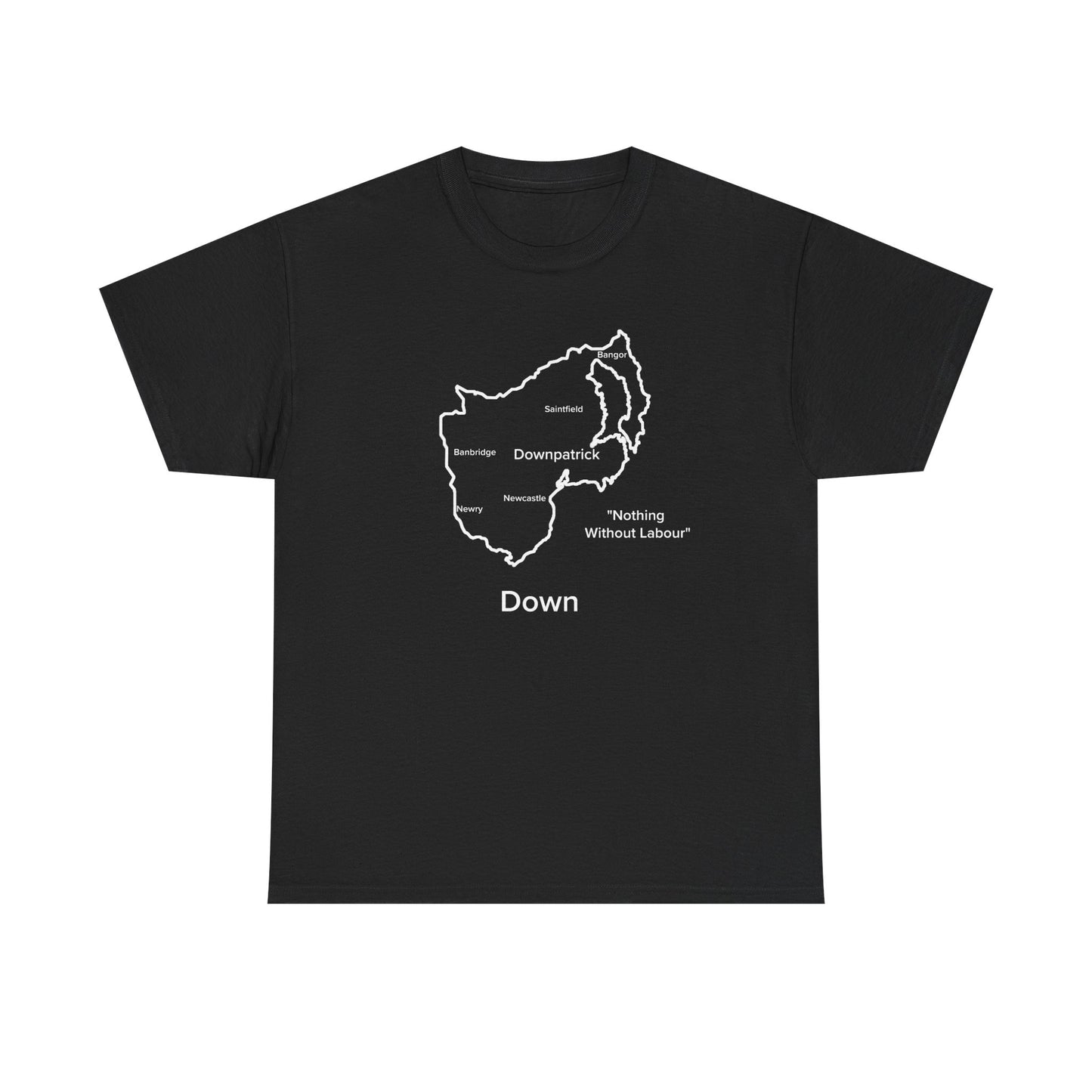 Down Unisex Heavy Cotton T-Shirt Black Edition