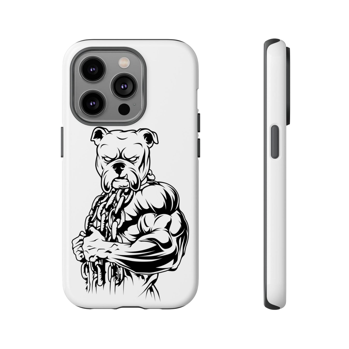 Tough Cases: Strong Bulldog Phone Case - Perfect for Dog Lovers and Fitness Enthusiasts