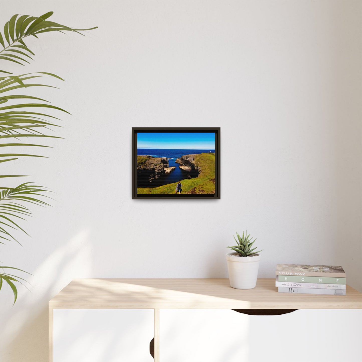 Cliffs Matte Canvas, Framed (Multi-color)