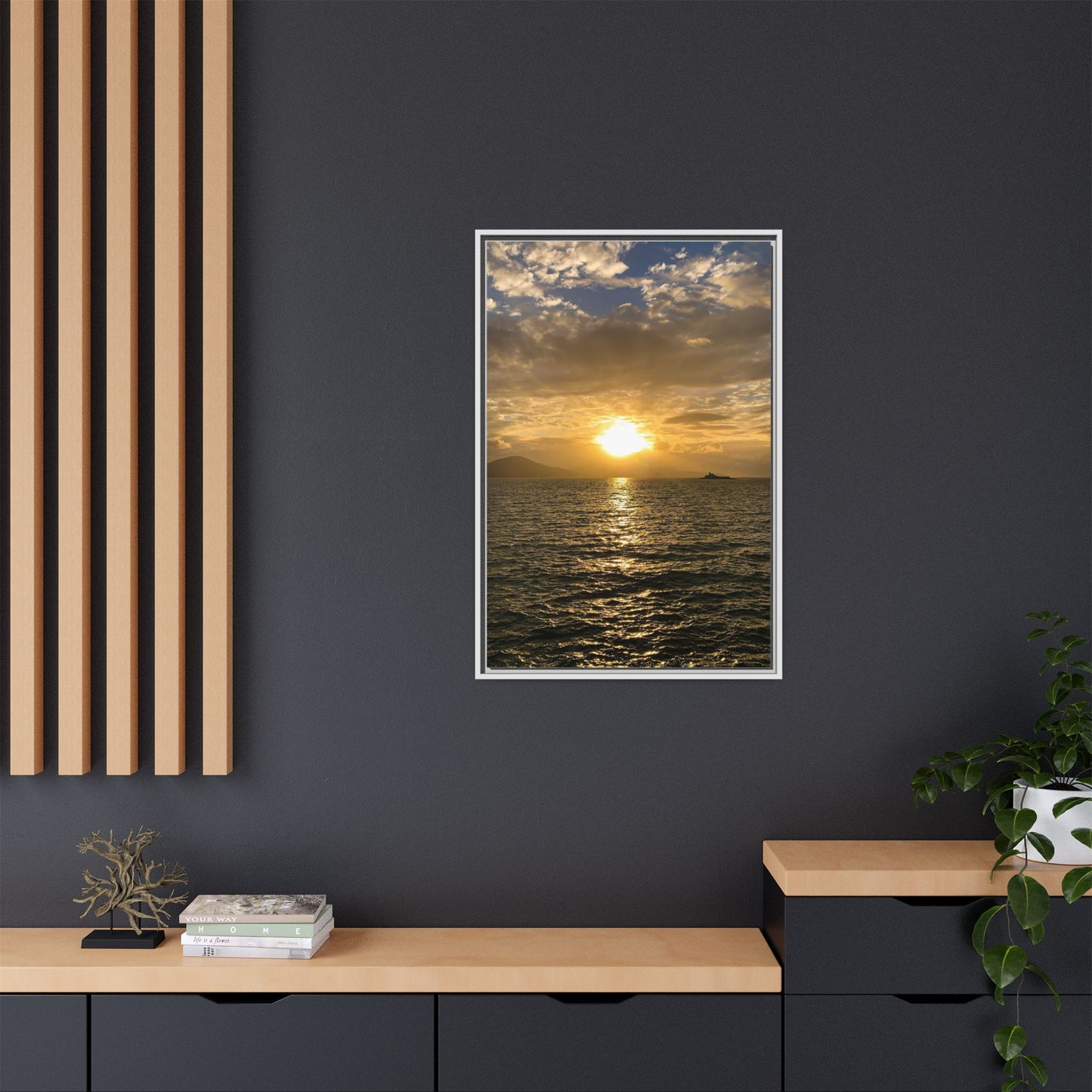 Sunset in Fenit Matte Canvas, Framed (Multi-color)