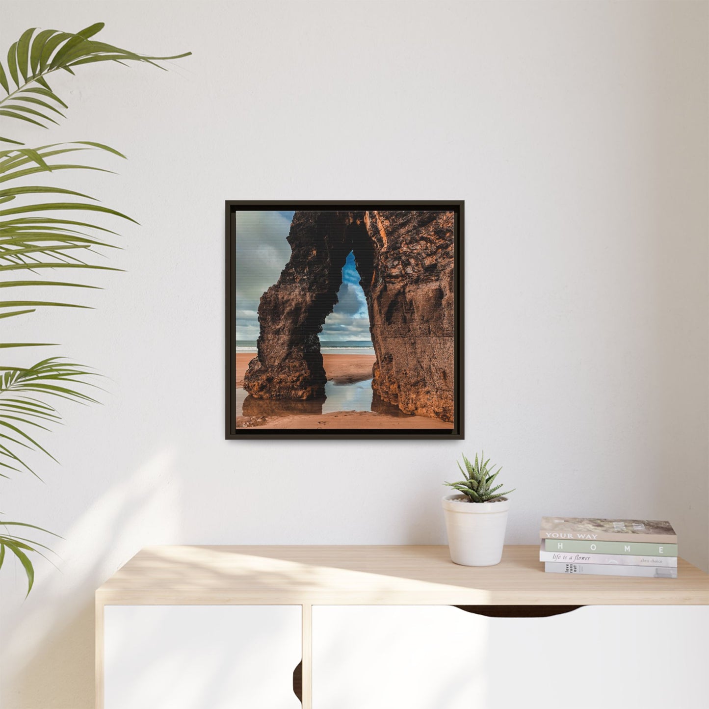 Ballybunion Cliff Matte Canvas, Framed (Multi-color)