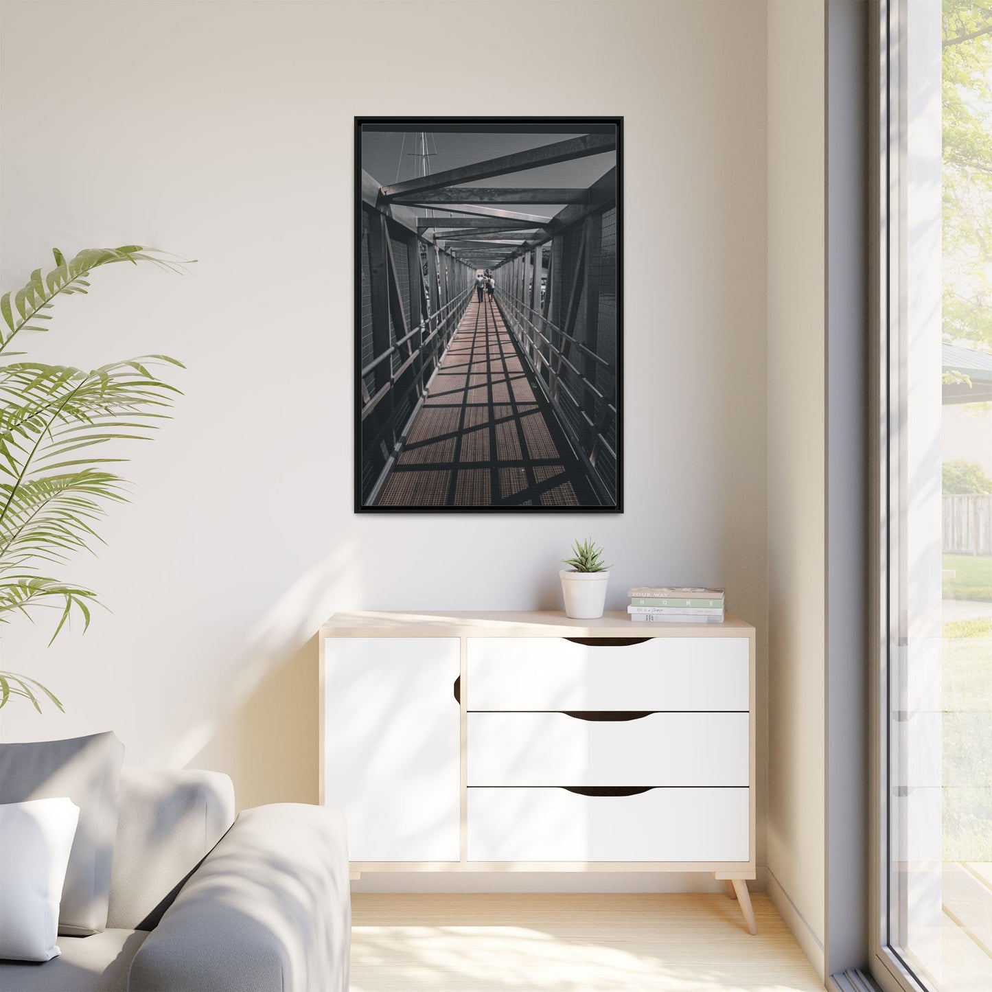 Dingle Pier Matte Canvas, Framed (Multi-color)