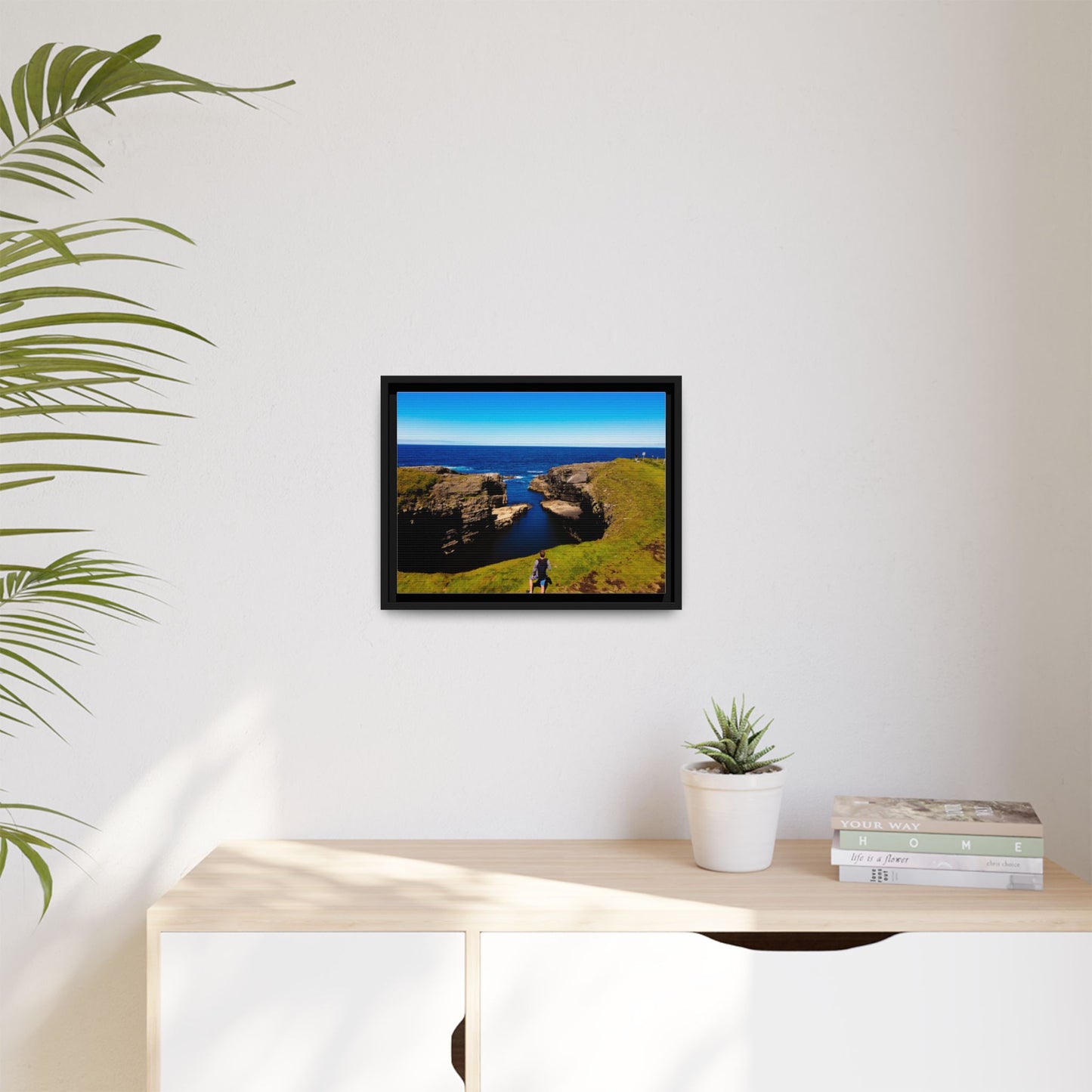 Cliffs Matte Canvas, Framed (Multi-color)