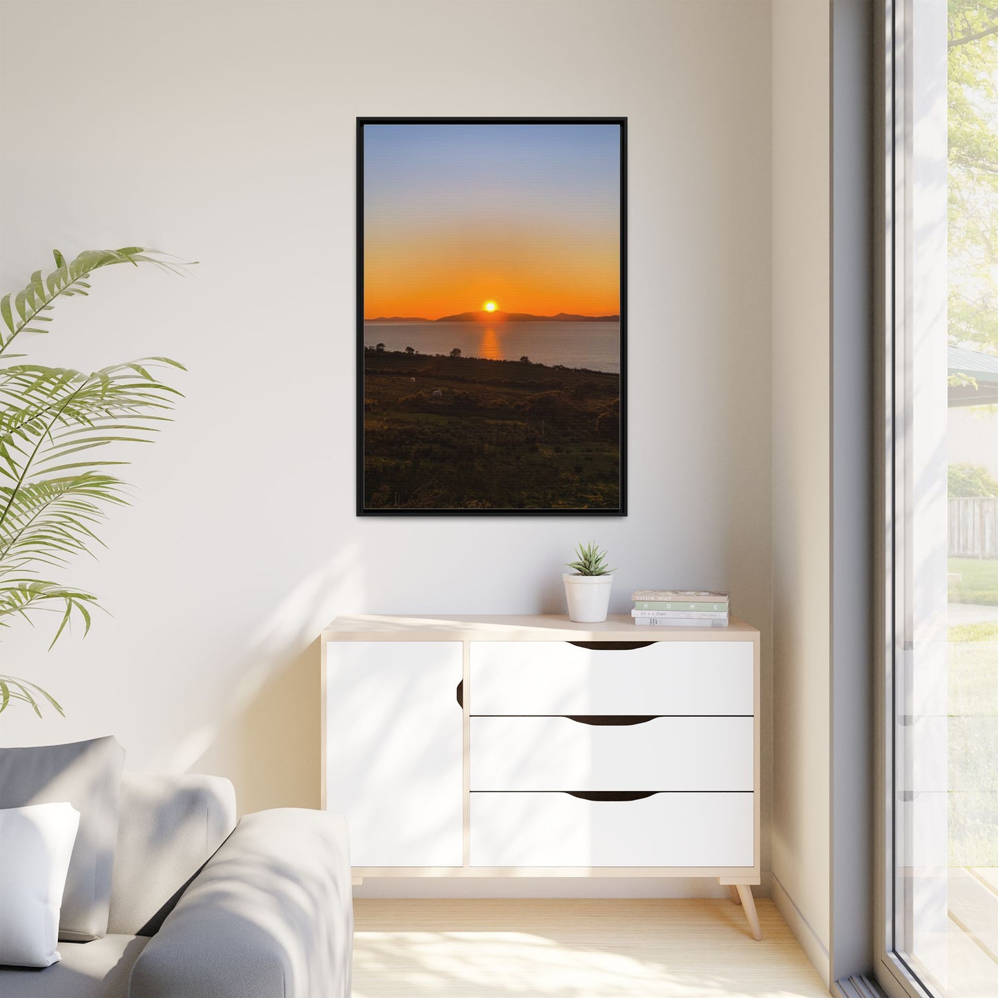 Sunset Ring Of Kerry Matte Canvas, Framed (Multi-color)
