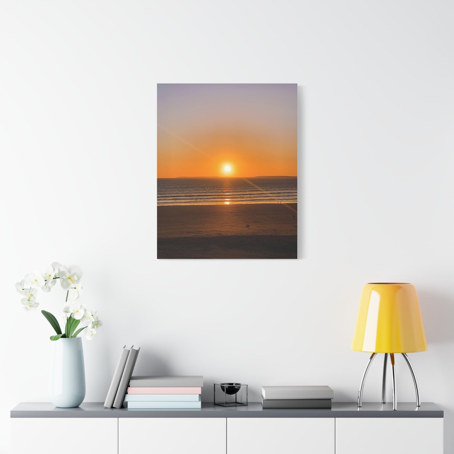 Sunset in ocean Matte Canvas, Stretched, 1.25"