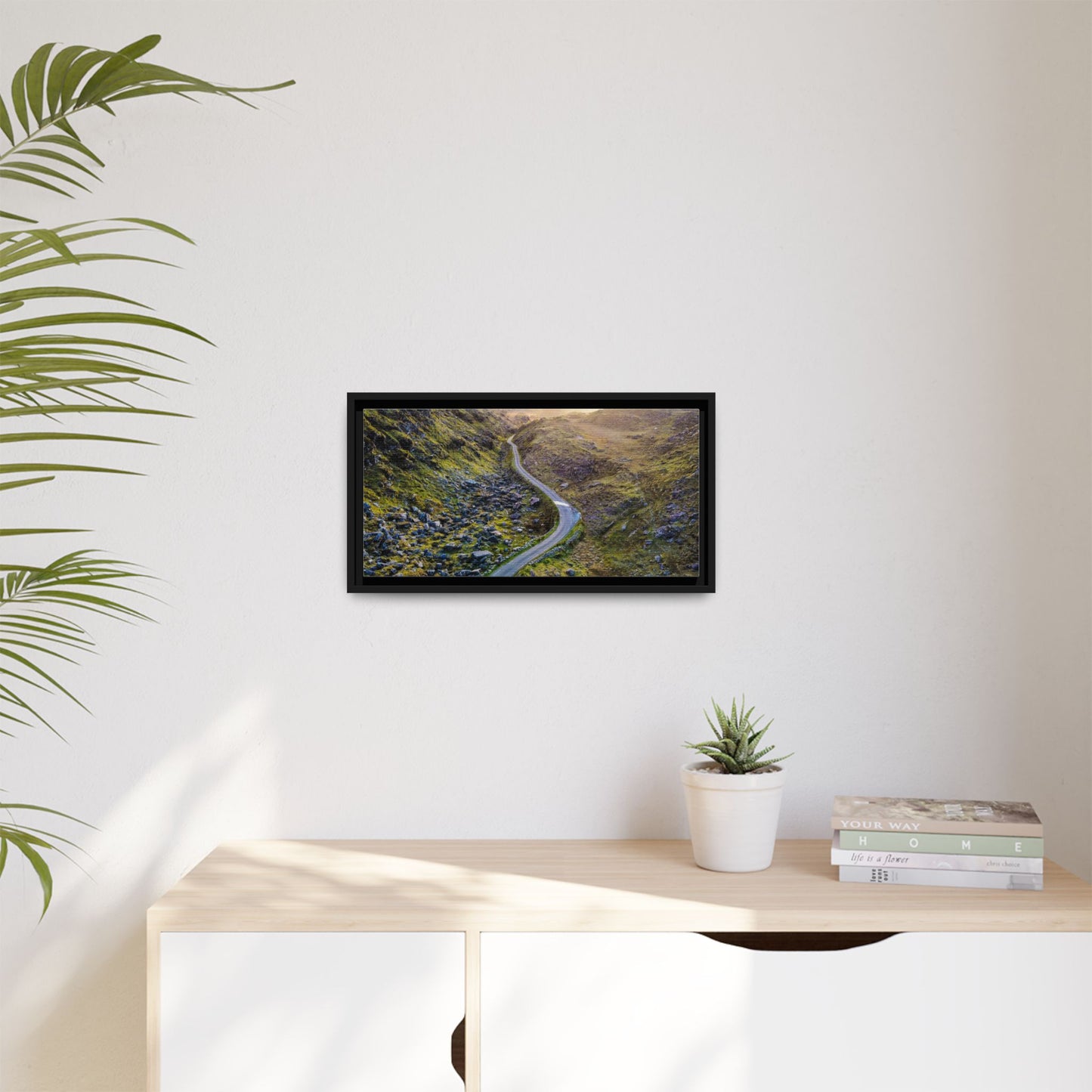 Valley Road Matte Canvas, Framed (Multi-color)