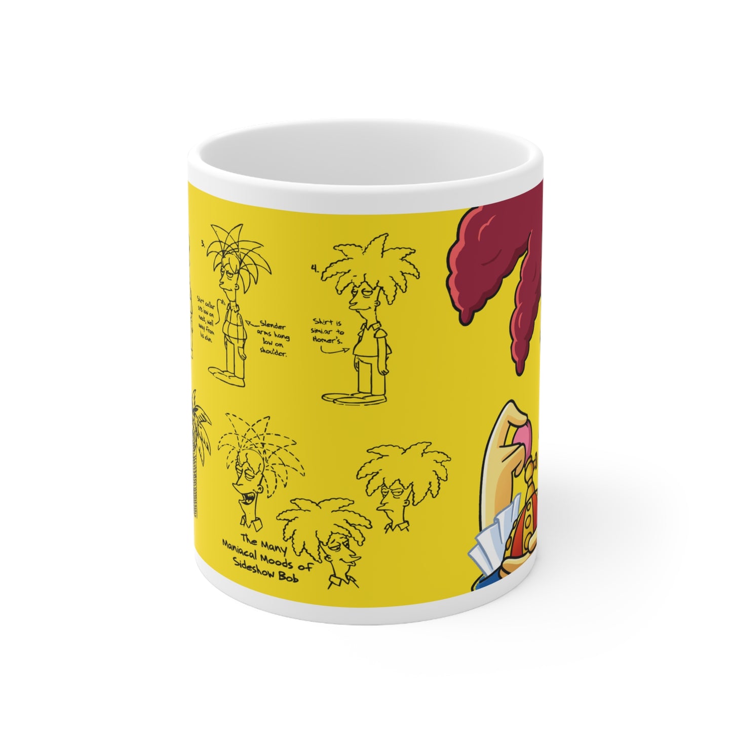 Fun Tropic Mood Ceramic Coffee Cups - Quirky 11oz & 15oz Mugs with Playful Illustrations