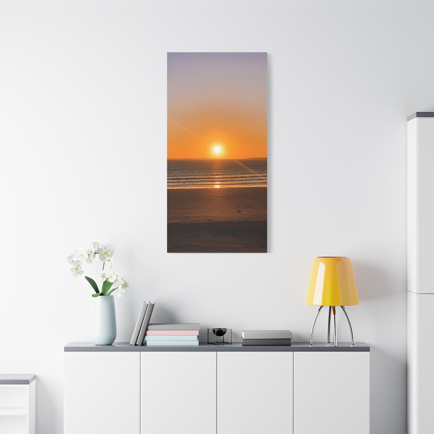 Sunset in ocean Matte Canvas, Stretched, 1.25"