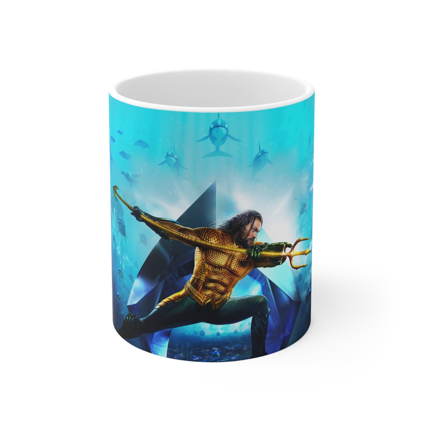 Aquatic Hero Ceramic Coffee Cups – 11oz & 15oz | Perfect Gift for Movie Fans