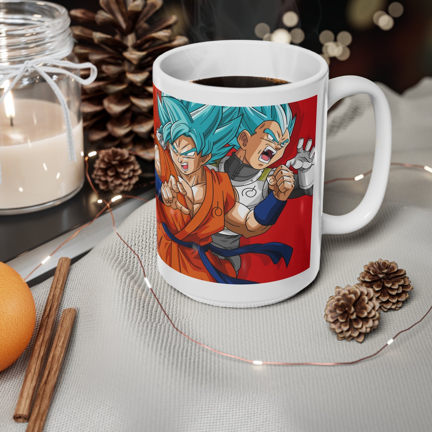 Dragon Ball Z Ceramic Coffee Mug - Anime Character Design, Perfect Gift for Fans
