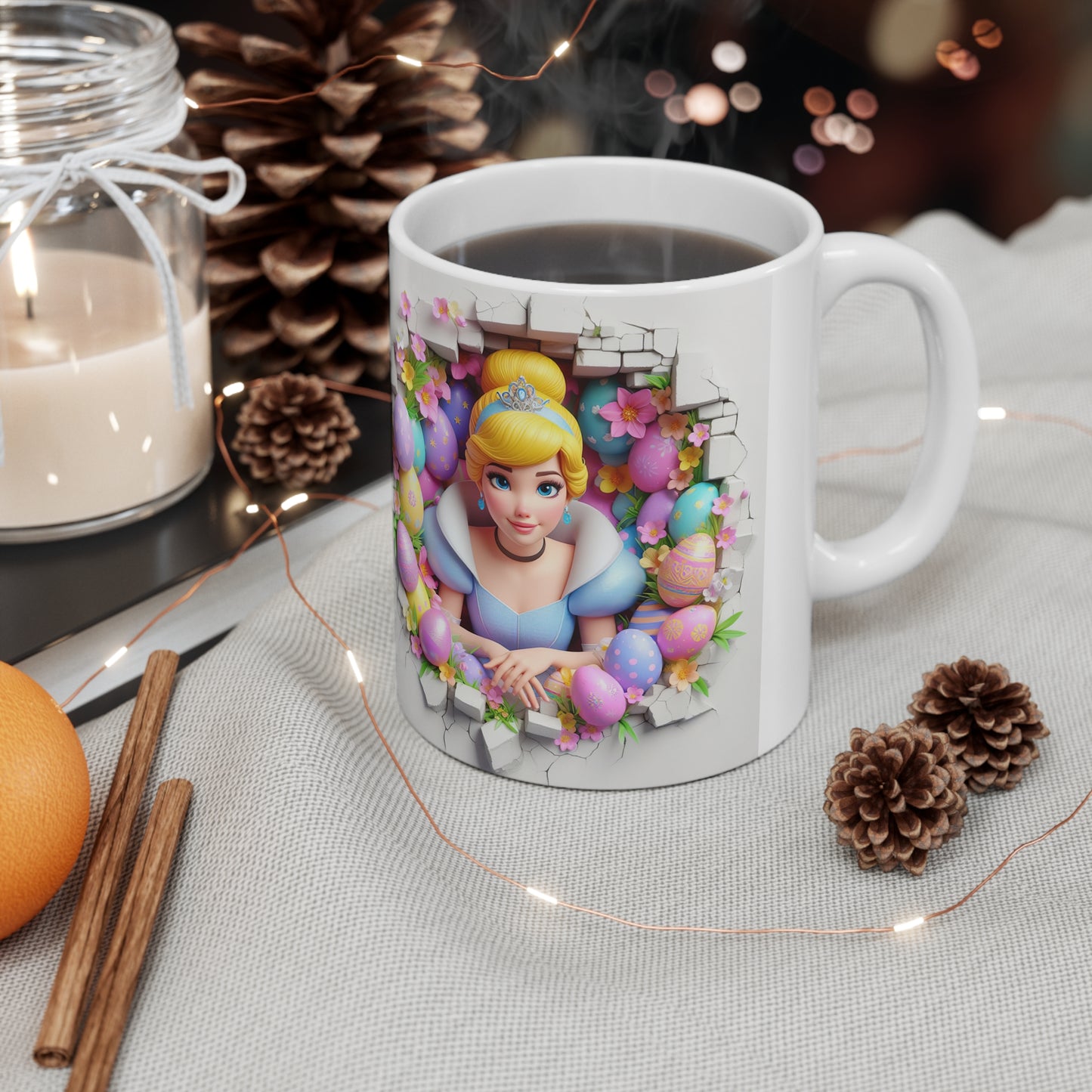 Cinderella Easter Ceramic Coffee Cups - 11oz & 15oz. Perfect for Spring Celebrations!