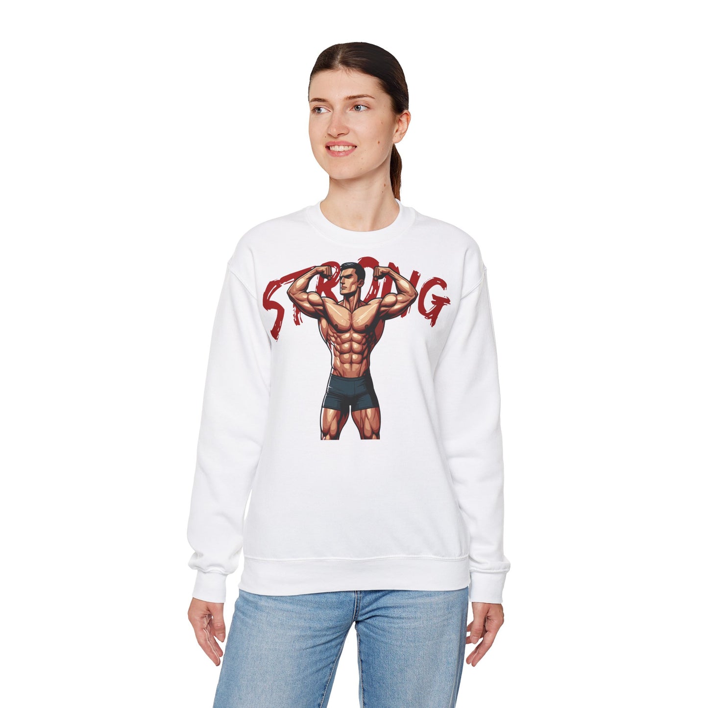 Strong Believe in Yourself Unisex Heavy Blend™ Crewneck Sweatshirt - Motivational Fitness Apparel