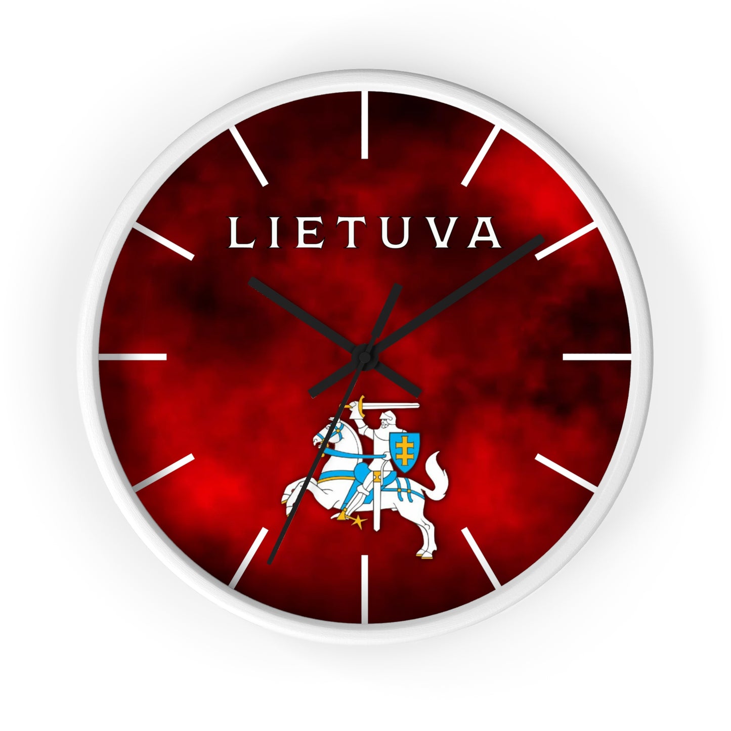 Lietuva With Vytis Themed Wall Clock – Stylish Decor for Lithuanian Pride