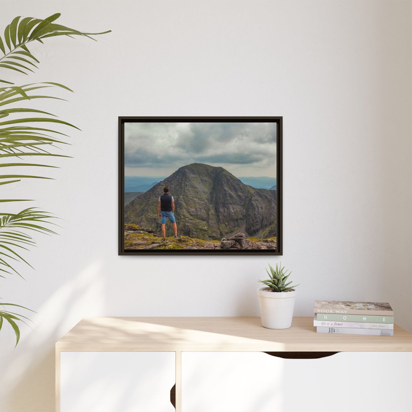Cross On Top Matte Canvas, Framed (Multi-color)
