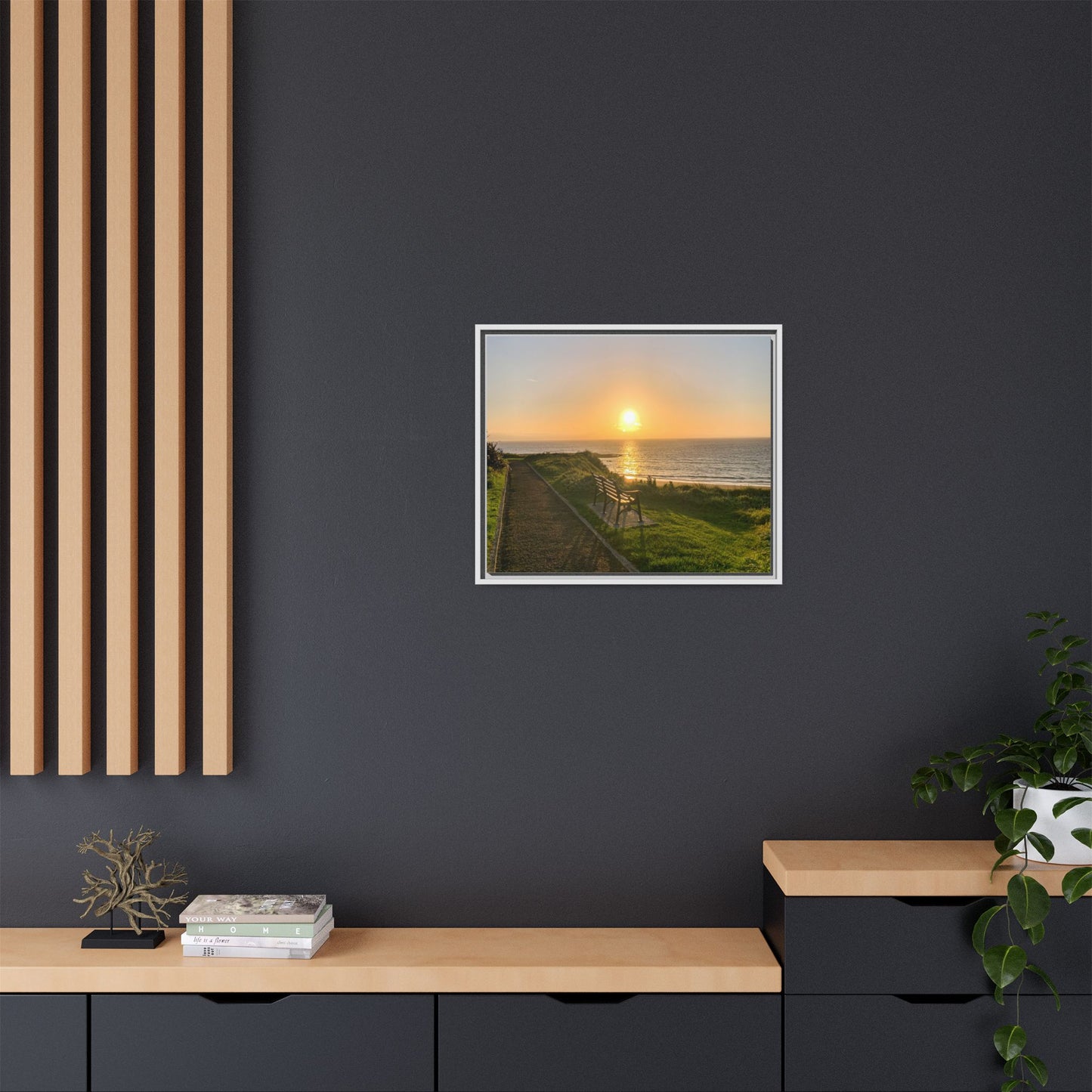 Sunset in Ballybunion 2 Matte Canvas, Framed (Multi-color)