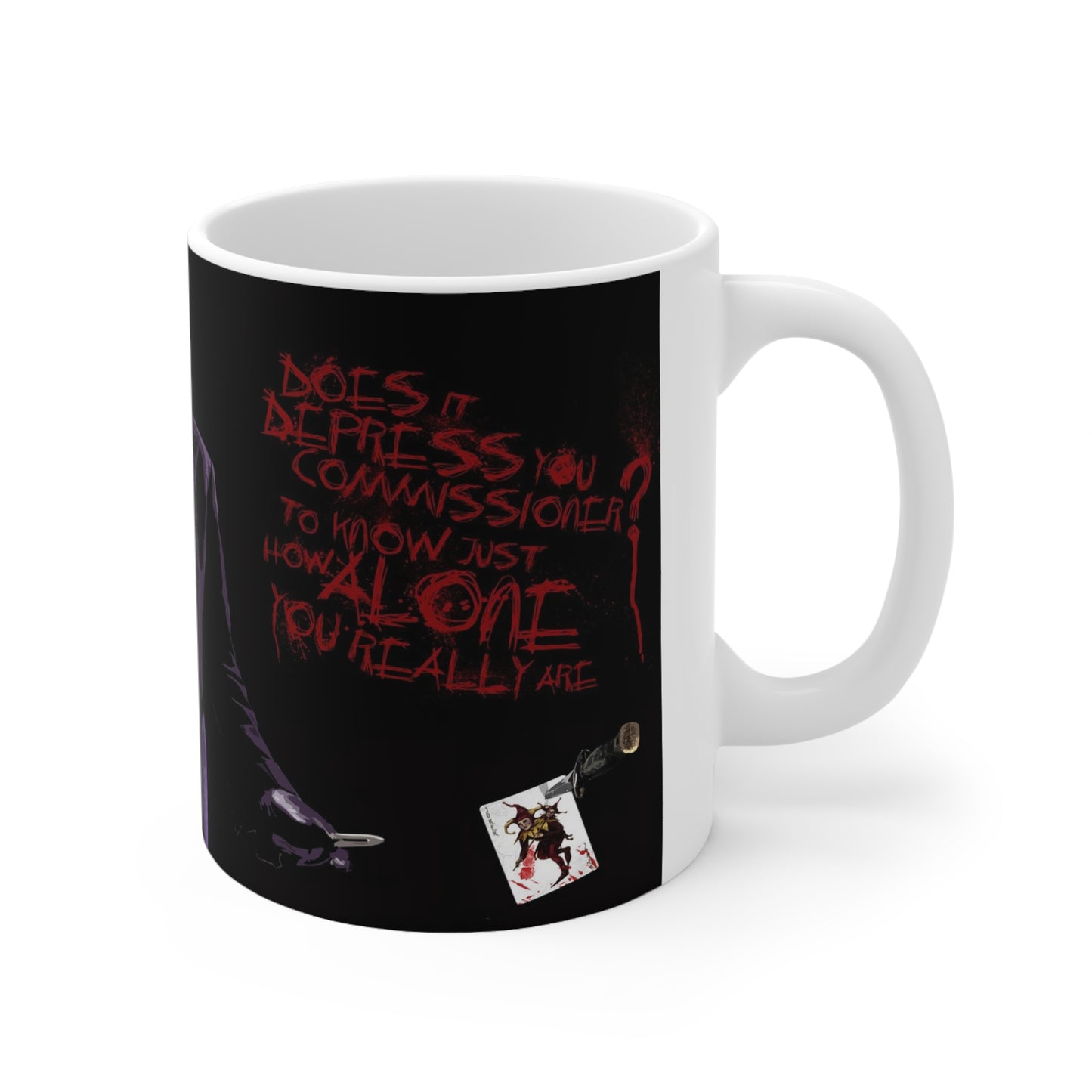 Joker-Themed Ceramic Coffee Mug - 11oz & 15oz - Perfect for Comic Fans & Gift Giving