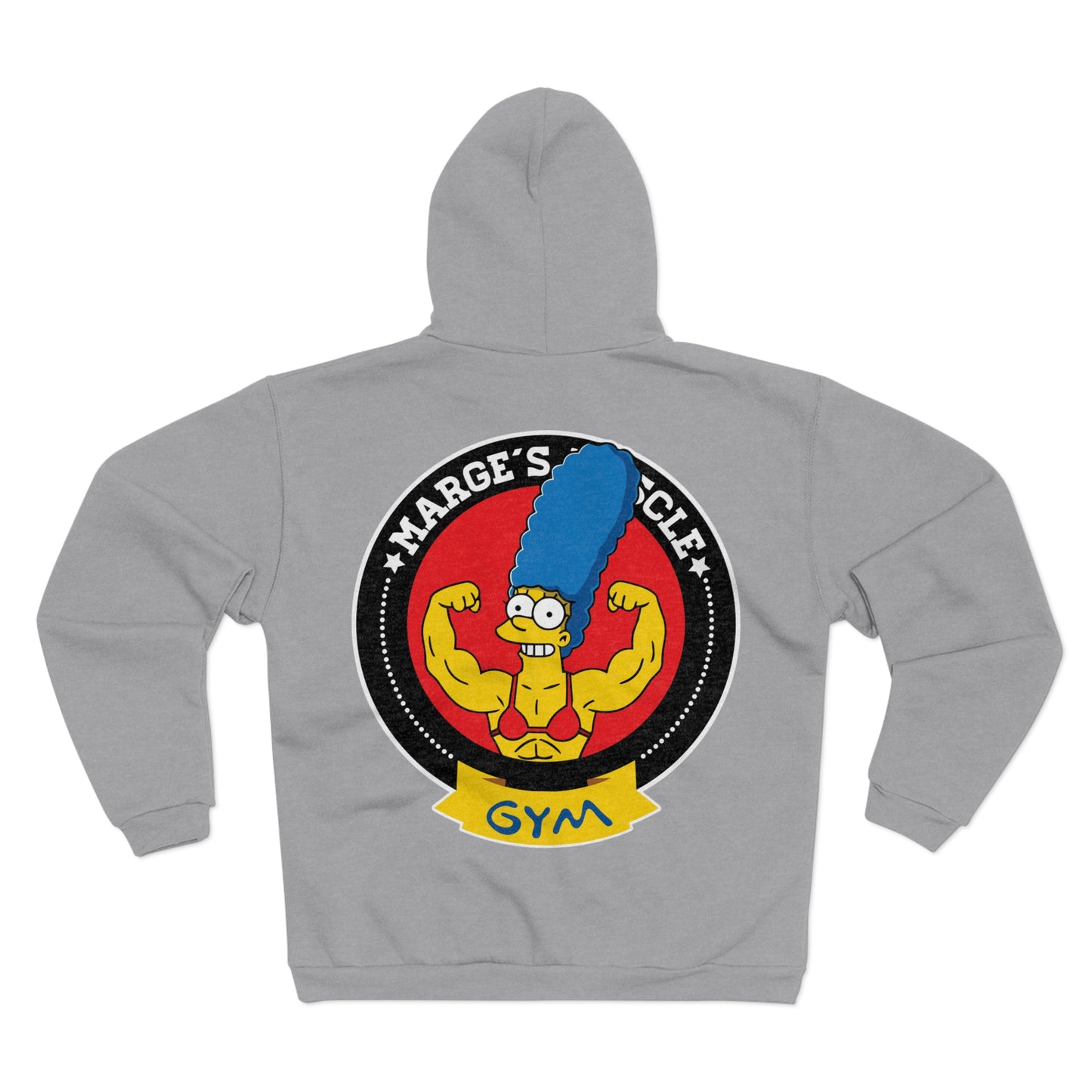 Marge's Muscle Gym Unisex Hooded Zip Sweatshirt - Funny Sweatshirt for Fitness Enthusiasts