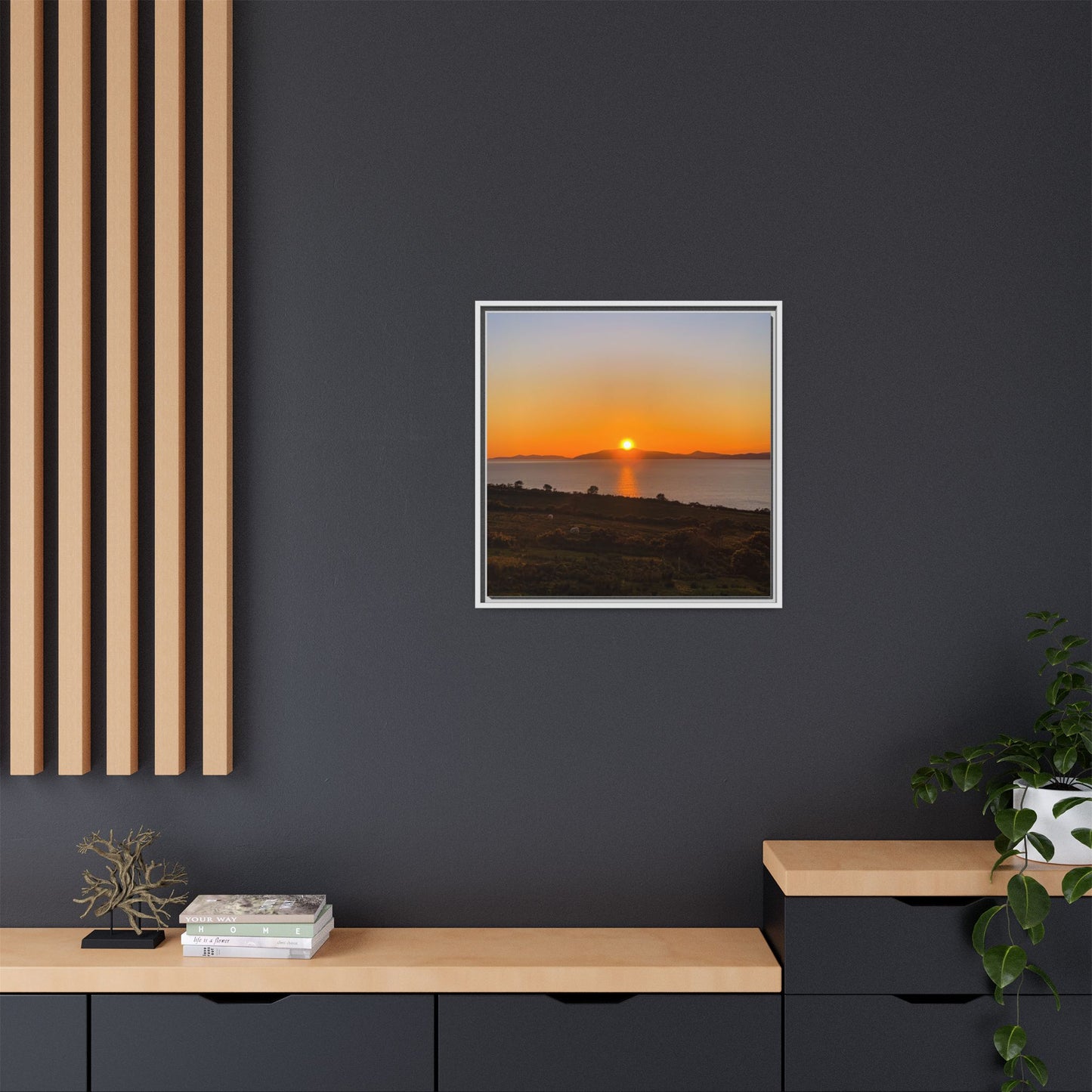 Sunset Ring Of Kerry Matte Canvas, Framed (Multi-color)