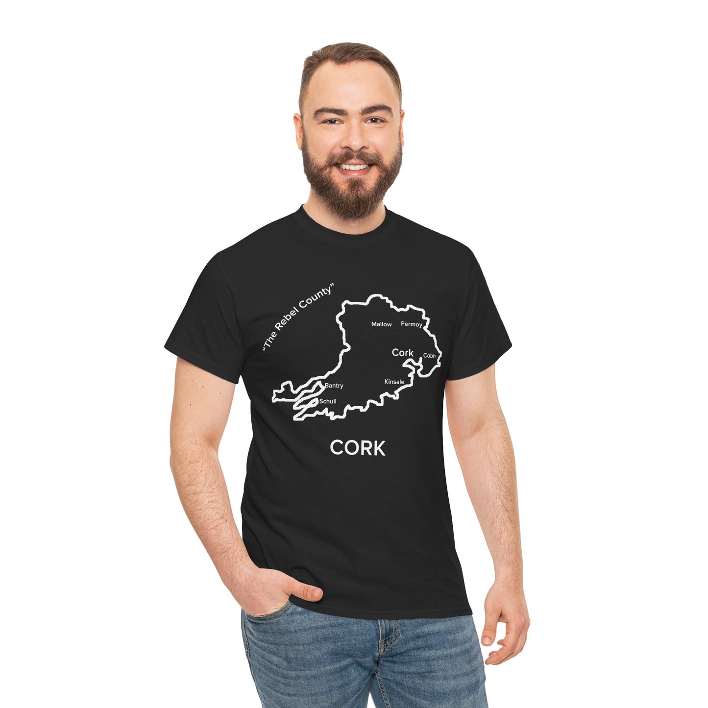Cork Unisex Heavy Cotton T-Shirt Black Edition