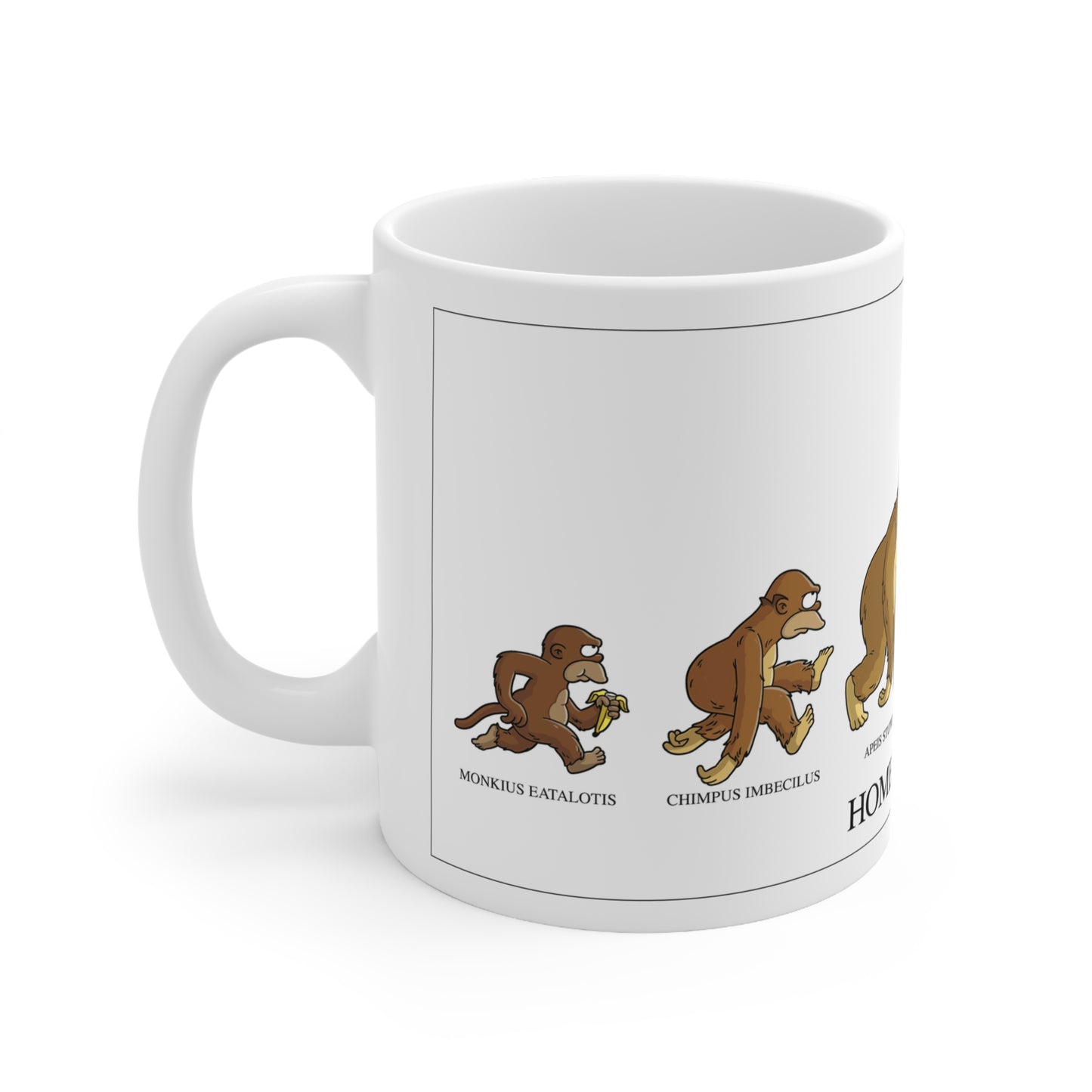 Humorous Evolution Ceramic Coffee Mugs - 11oz & 15oz - Perfect Gift for Science Lovers