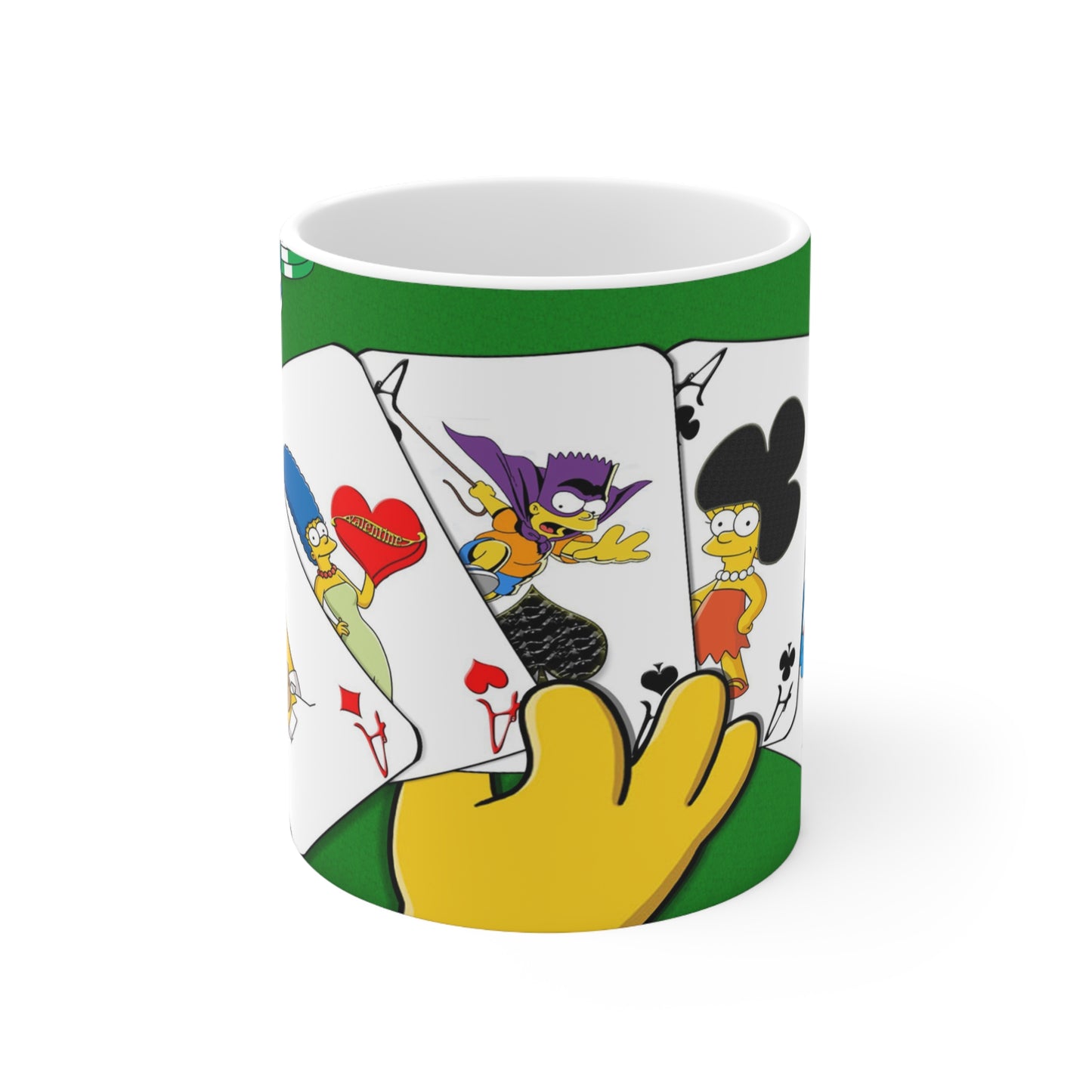 Simps Poker-Themed Ceramic Coffee Cups - Fun 11oz & 15oz Mugs for Fans