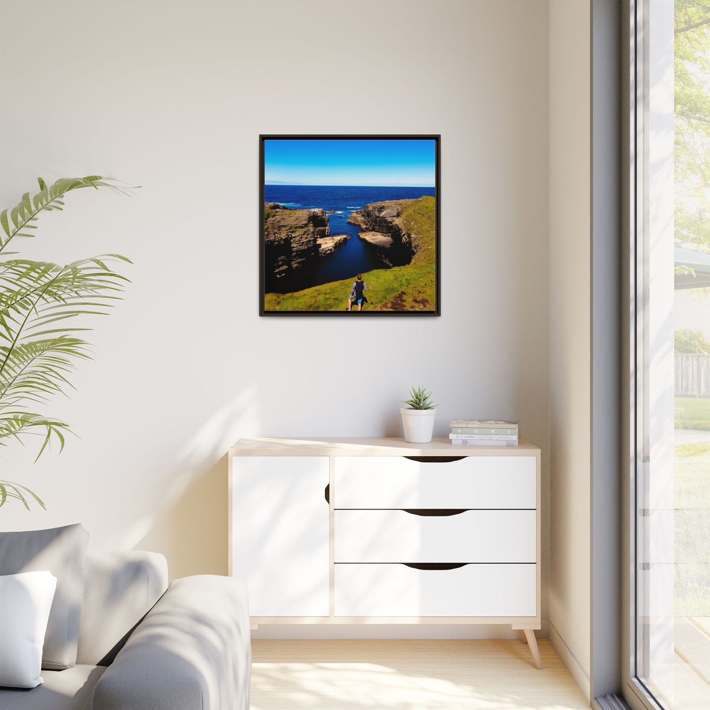 Cliffs Matte Canvas, Framed (Multi-color)