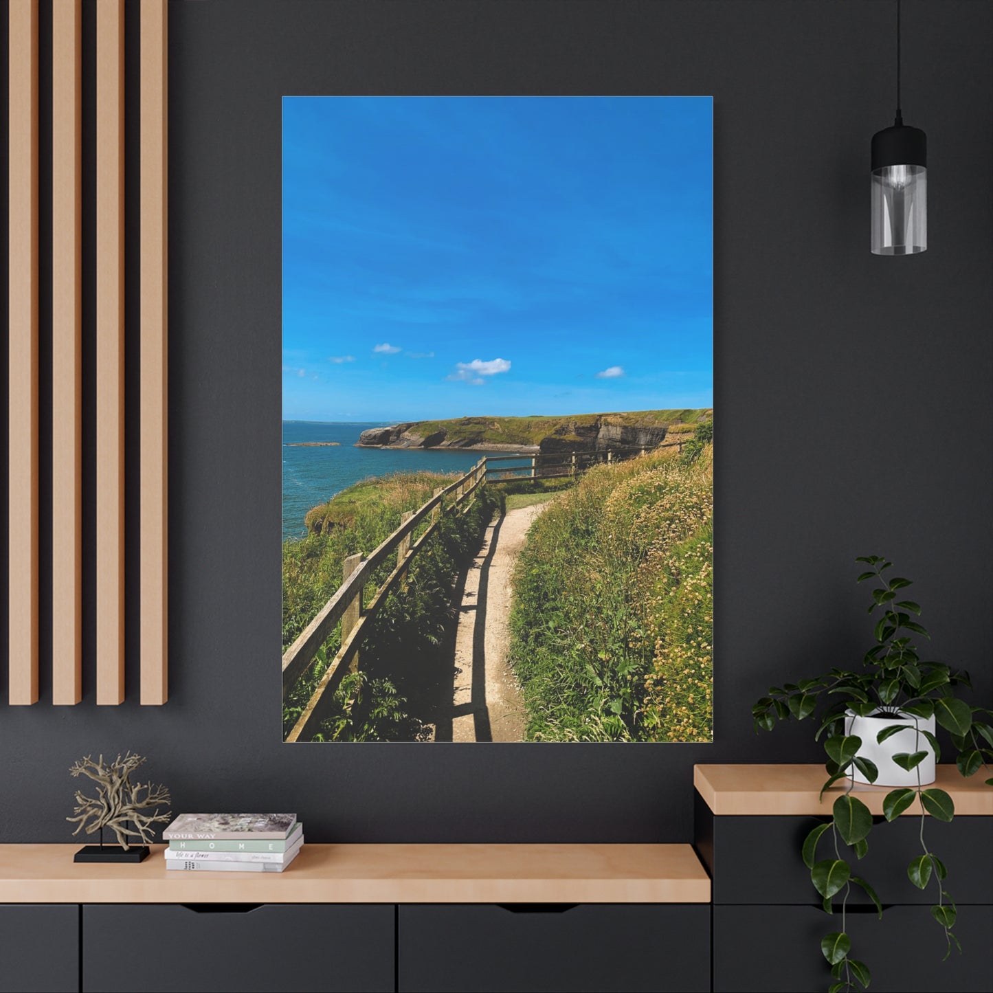 Sunny Walk In Ballybunion Matte Canvas, Stretched, 1.25"