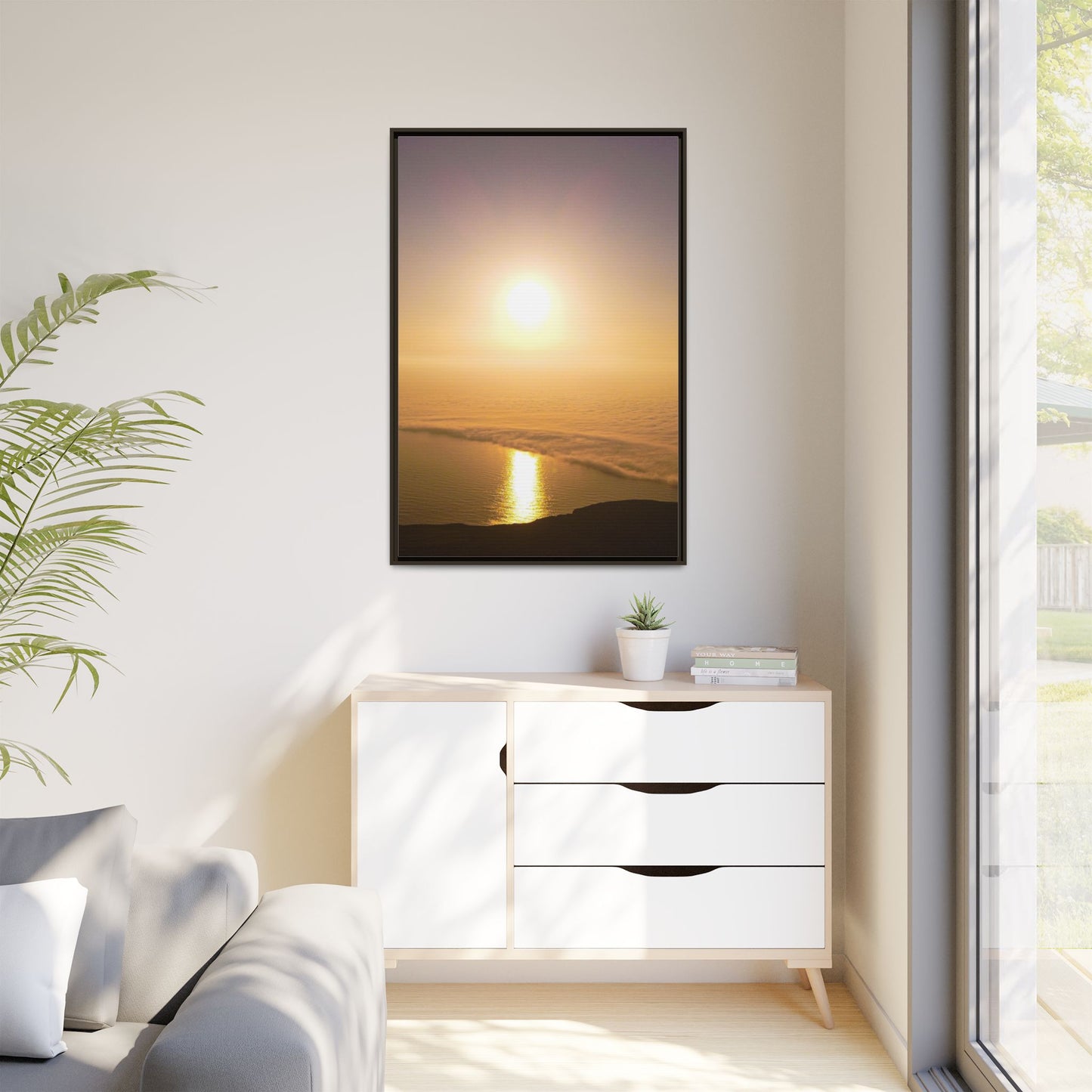 Sunset on Mount Brandon Matte Canvas, Framed (Multi-color)