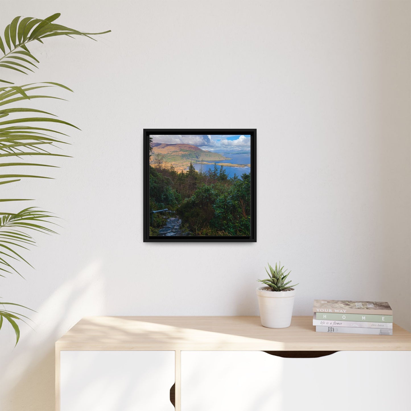 Torc Trail Stairs Matte Canvas, Framed (Multi-color)