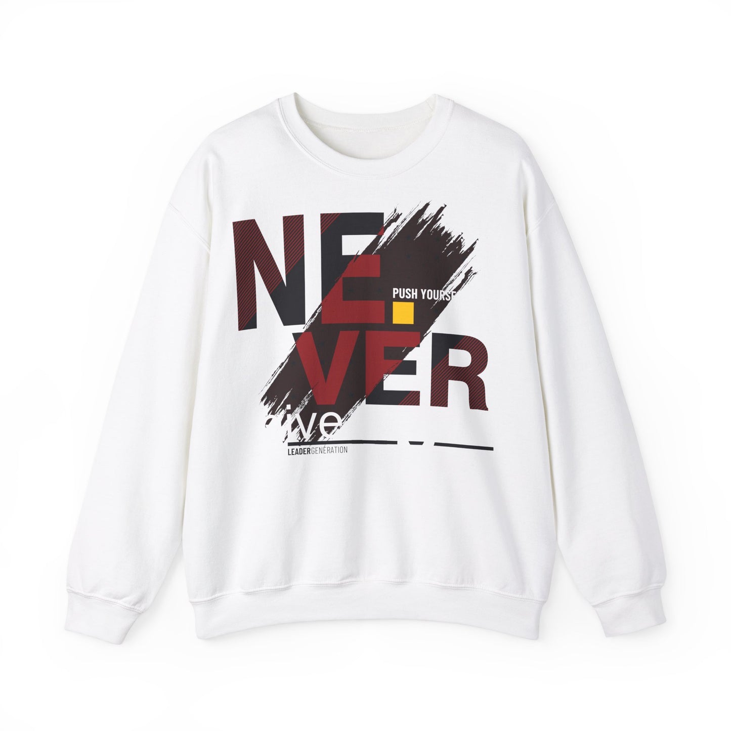 Motivational Never Give Up Crewneck Sweatshirt - Unisex Heavy Blend™