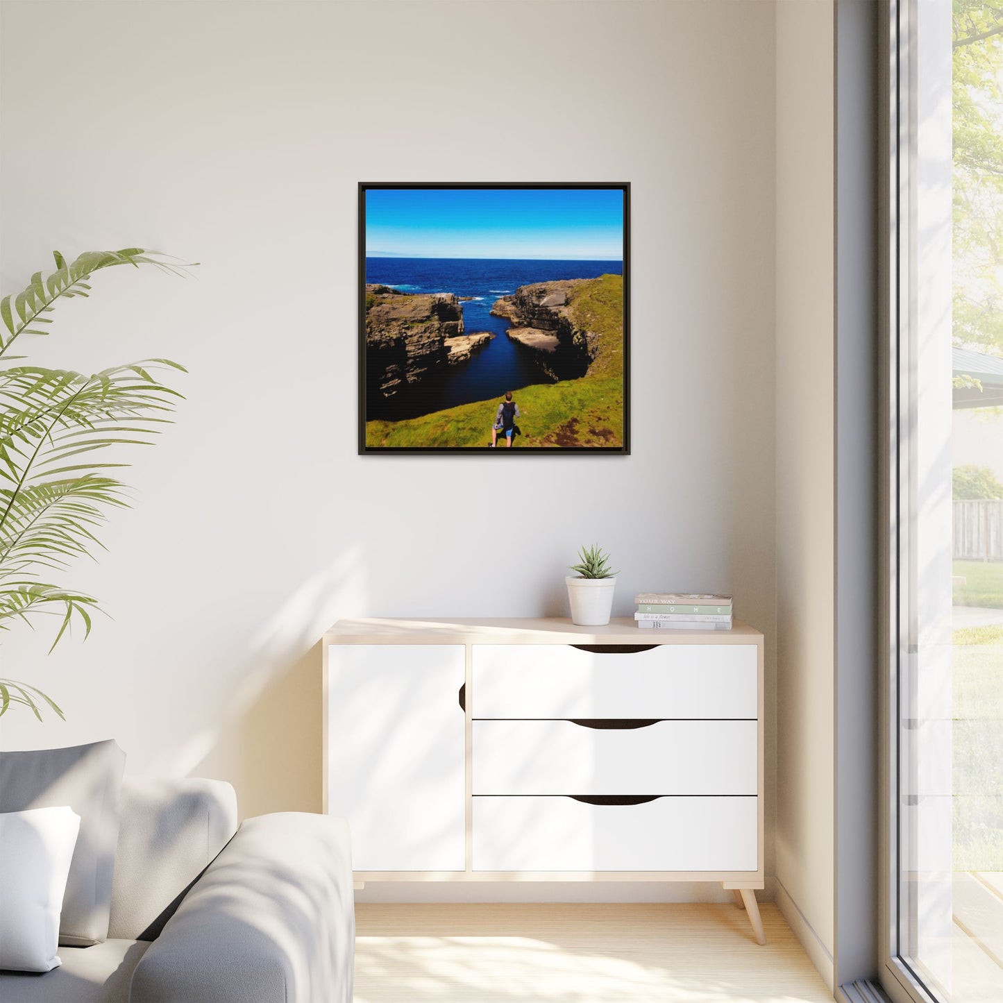 Cliffs Matte Canvas, Framed (Multi-color)