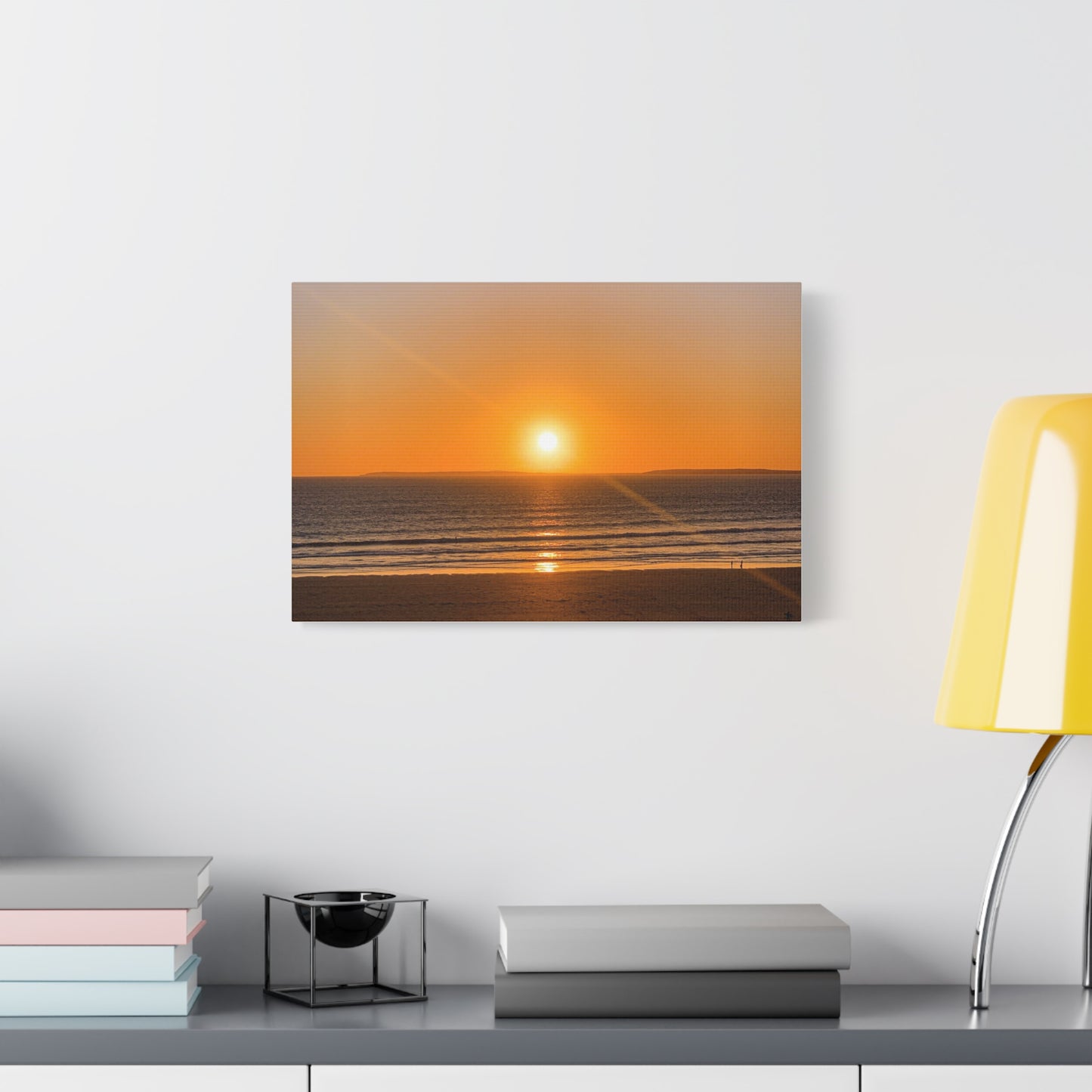 Sunset in ocean Matte Canvas, Stretched, 1.25"