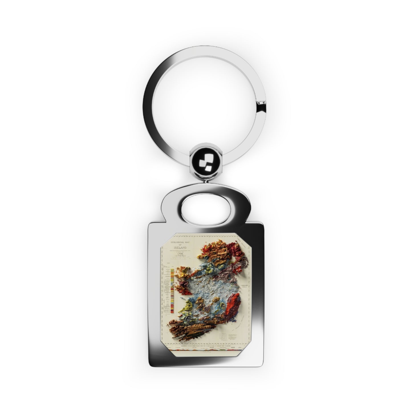 Ireland Geo map Key holder Rectangle Photo Keyring