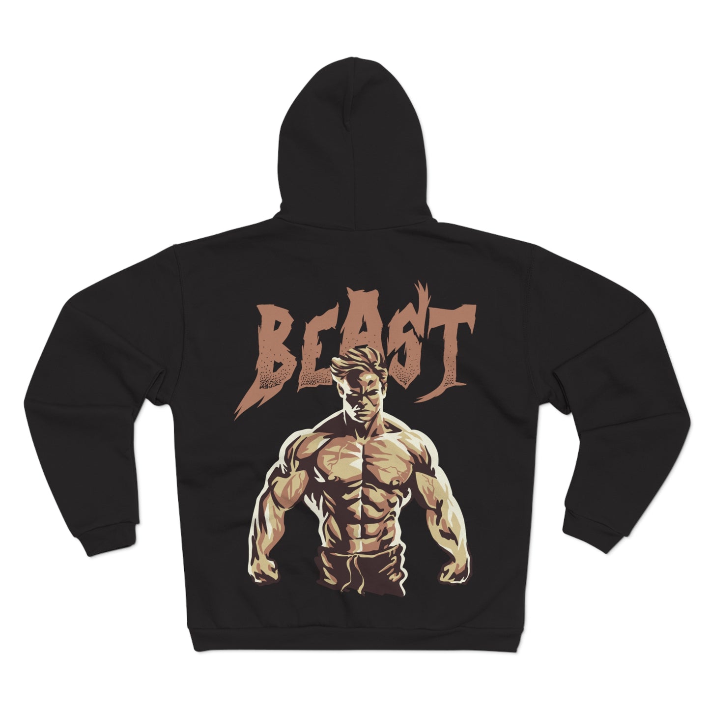 Motivational Beast Unisex Hooded Zip Sweatshirt - Fitness Apparel