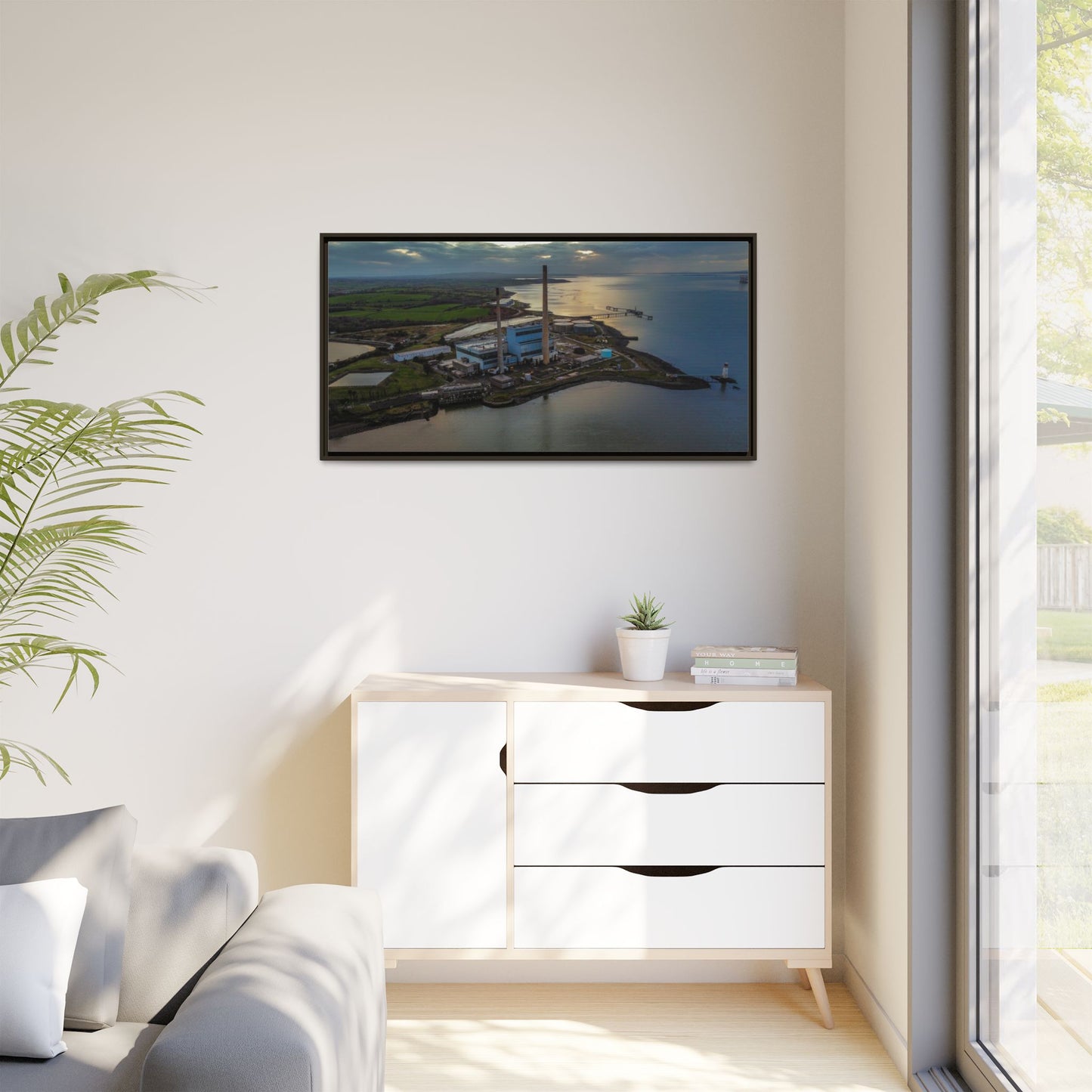 Target Power Station Matte Canvas, Framed (Multi-color)
