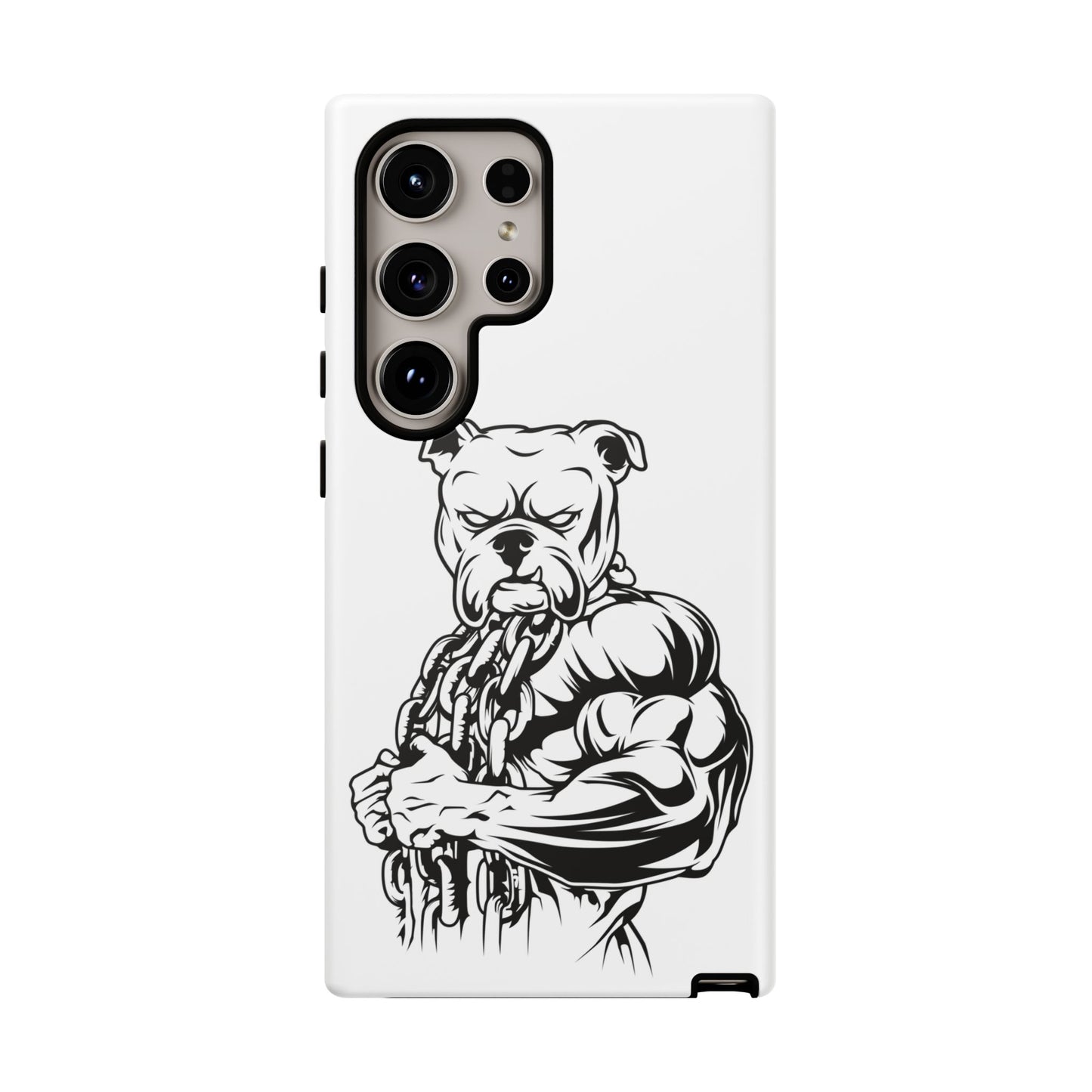 Tough Cases: Strong Bulldog Phone Case - Perfect for Dog Lovers and Fitness Enthusiasts