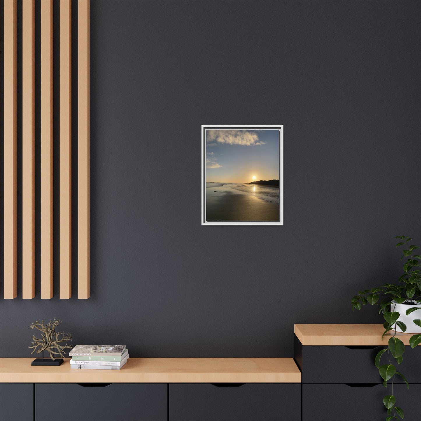 Sunset Matte Canvas, Framed (Multi-color)