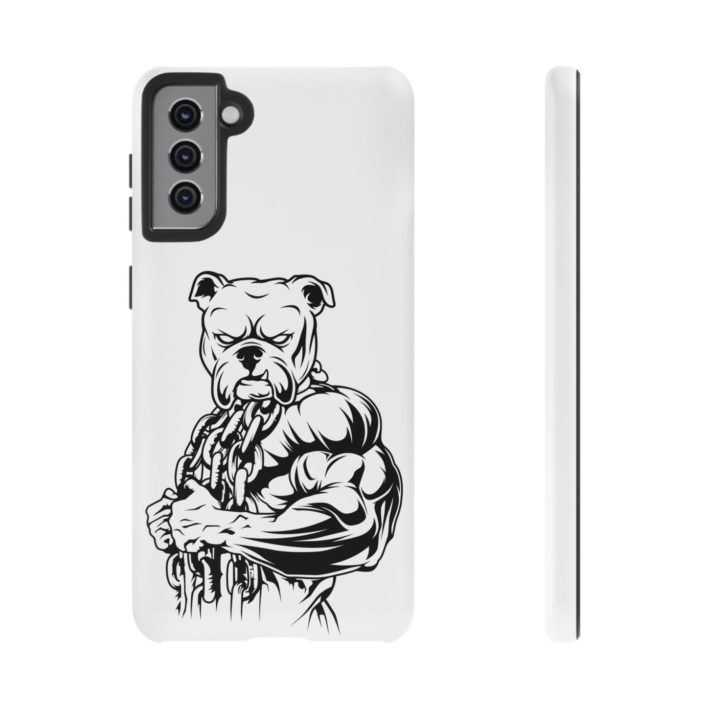 Tough Cases: Strong Bulldog Phone Case - Perfect for Dog Lovers and Fitness Enthusiasts