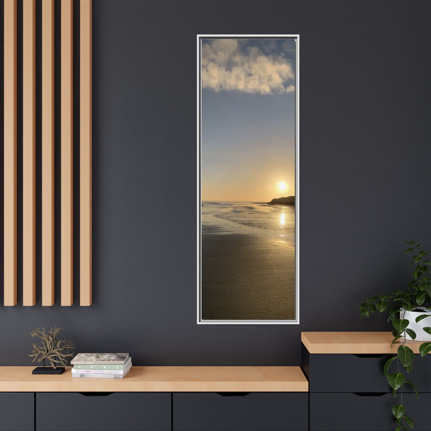 Sunset Matte Canvas, Framed (Multi-color)