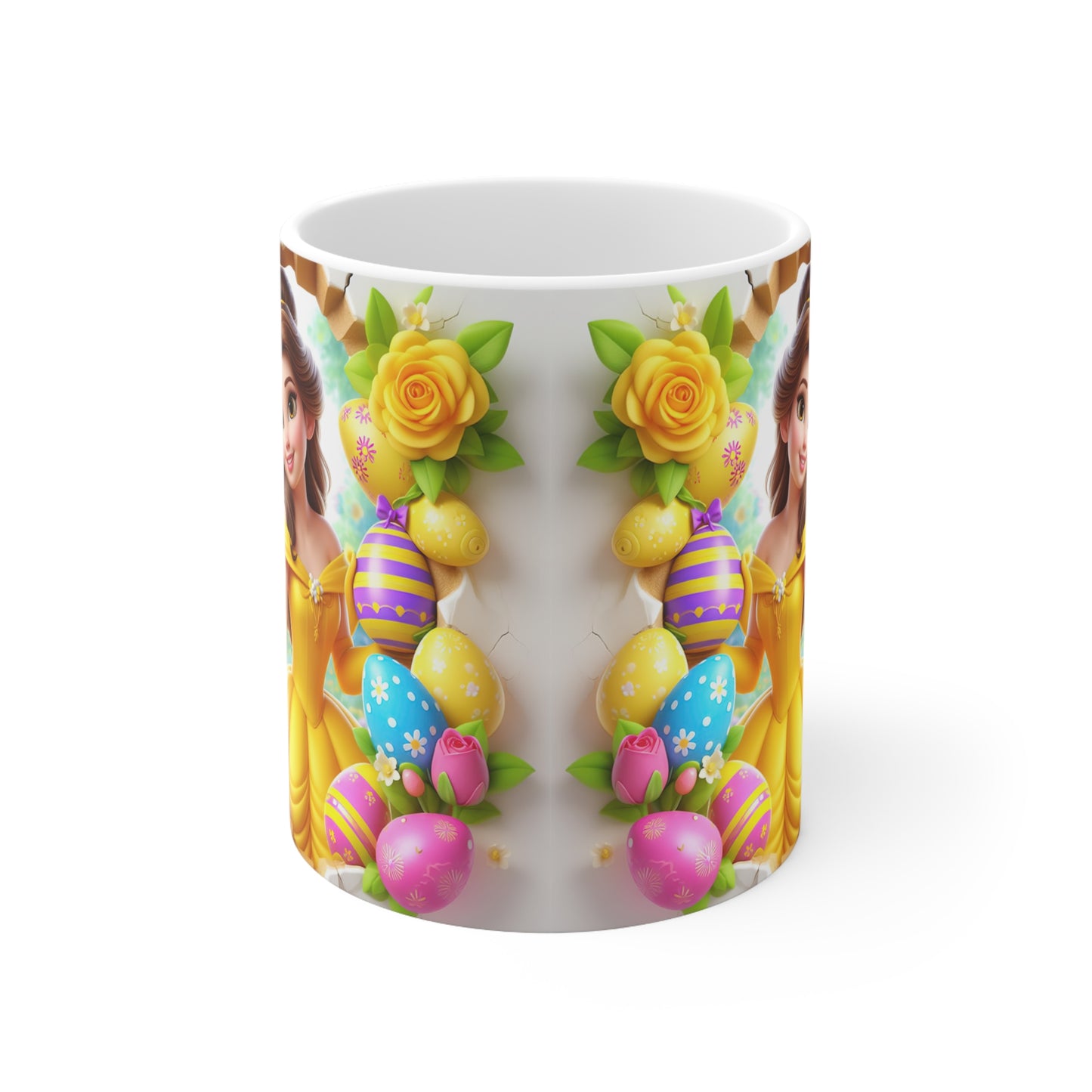Easter Princess Ceramic Coffee Cup - 11oz & 15oz with Belle Design